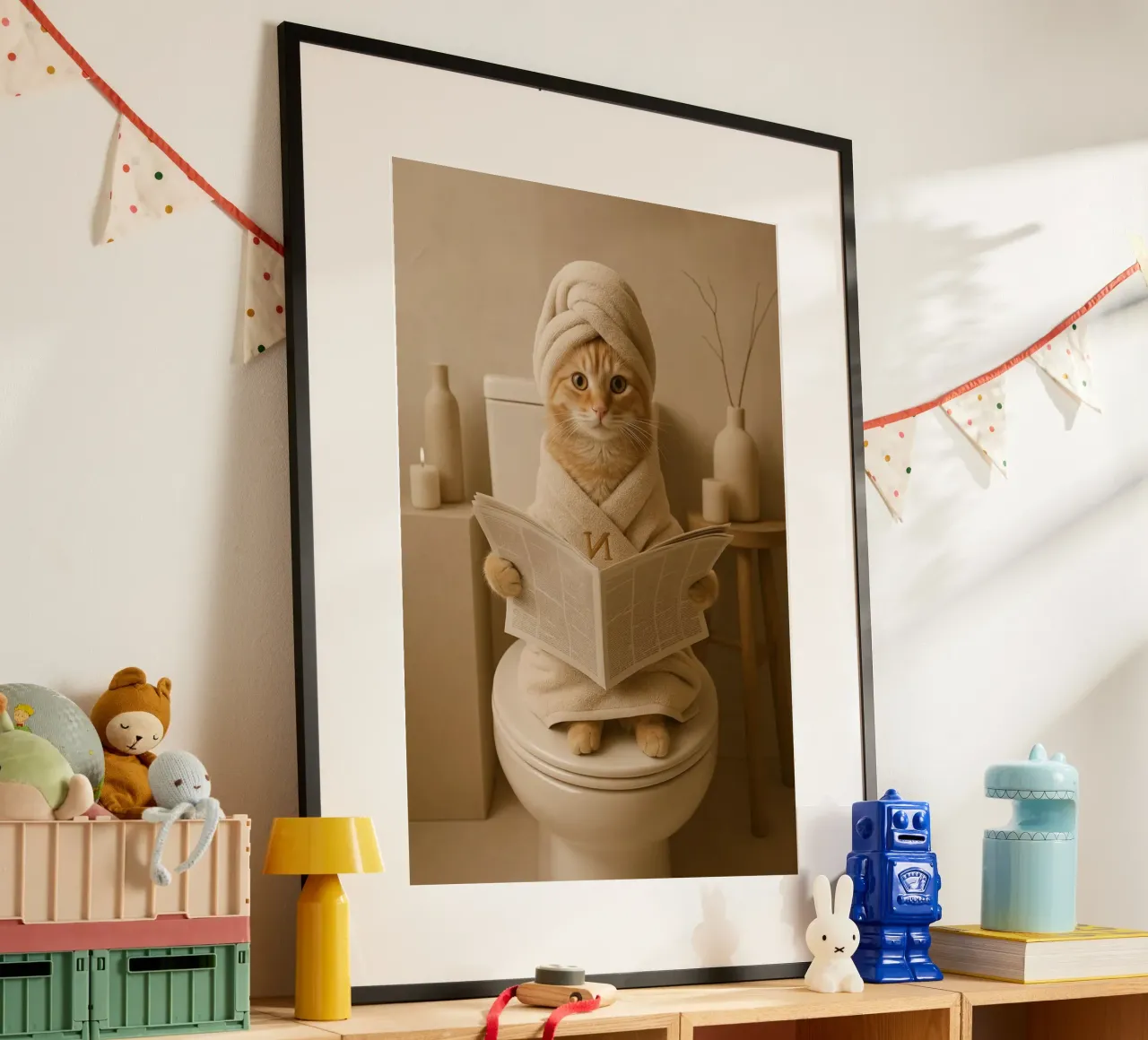shower on toilet poster da Good days