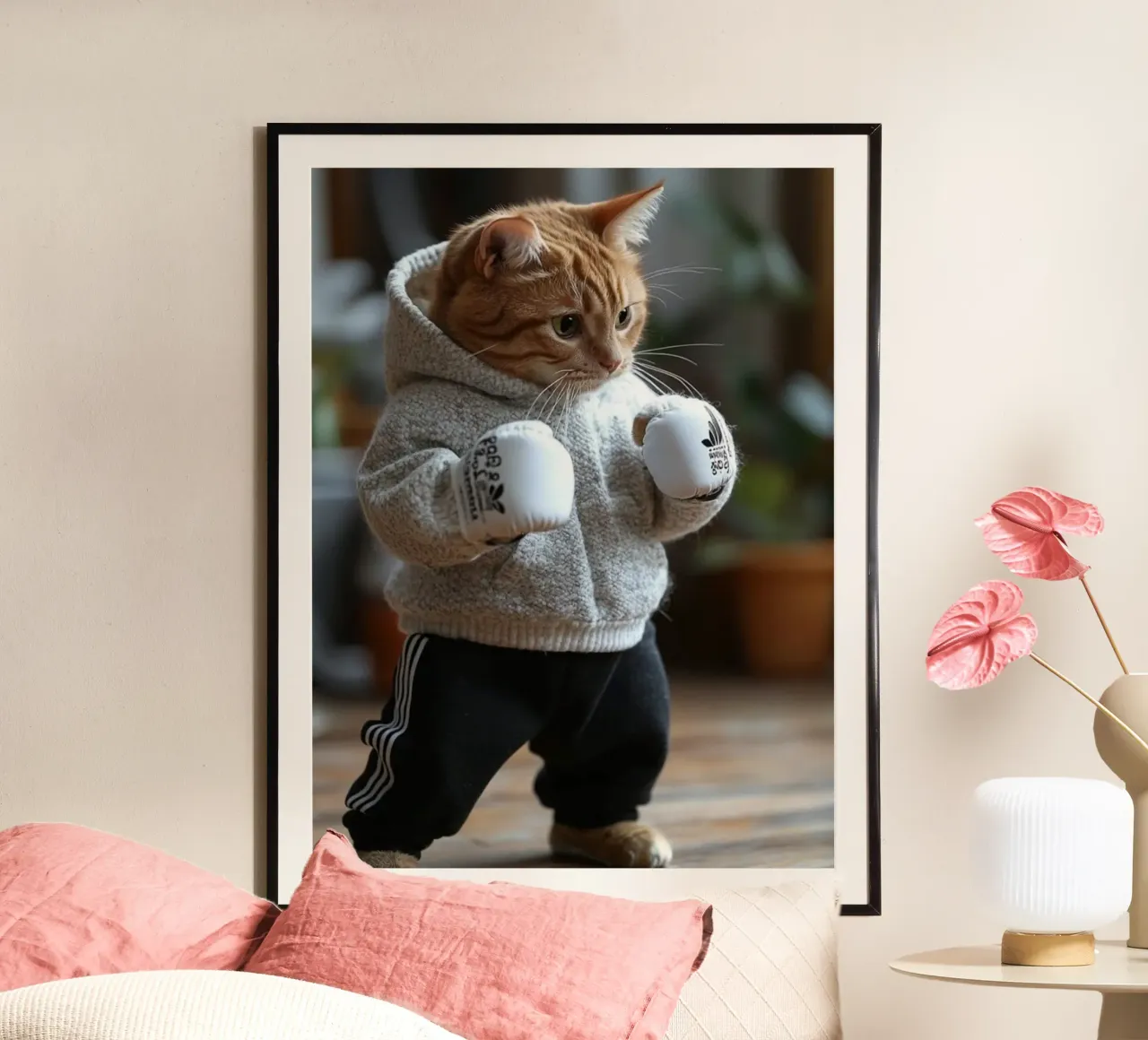 cat boxing poster da Good days