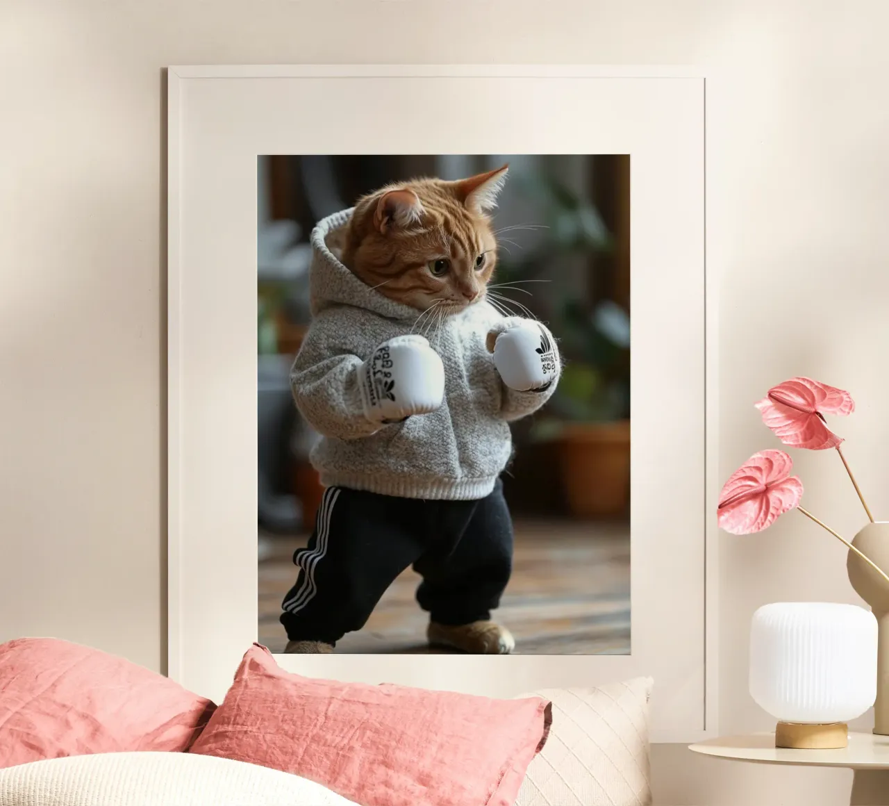 cat boxing poster da Good days