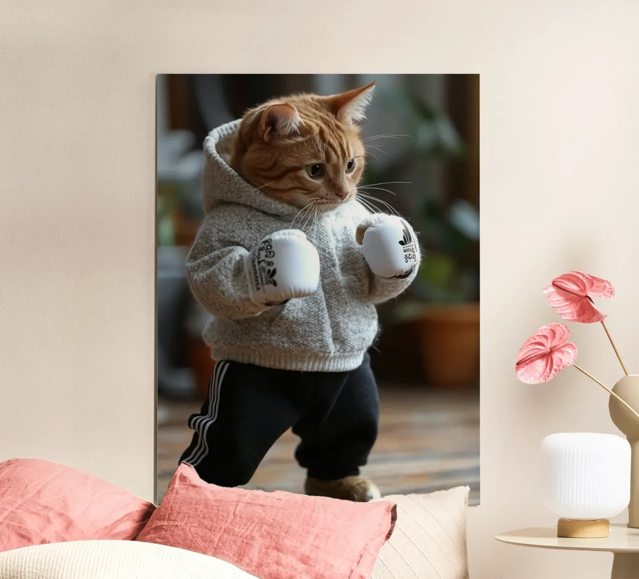 cat boxing poster da Good days