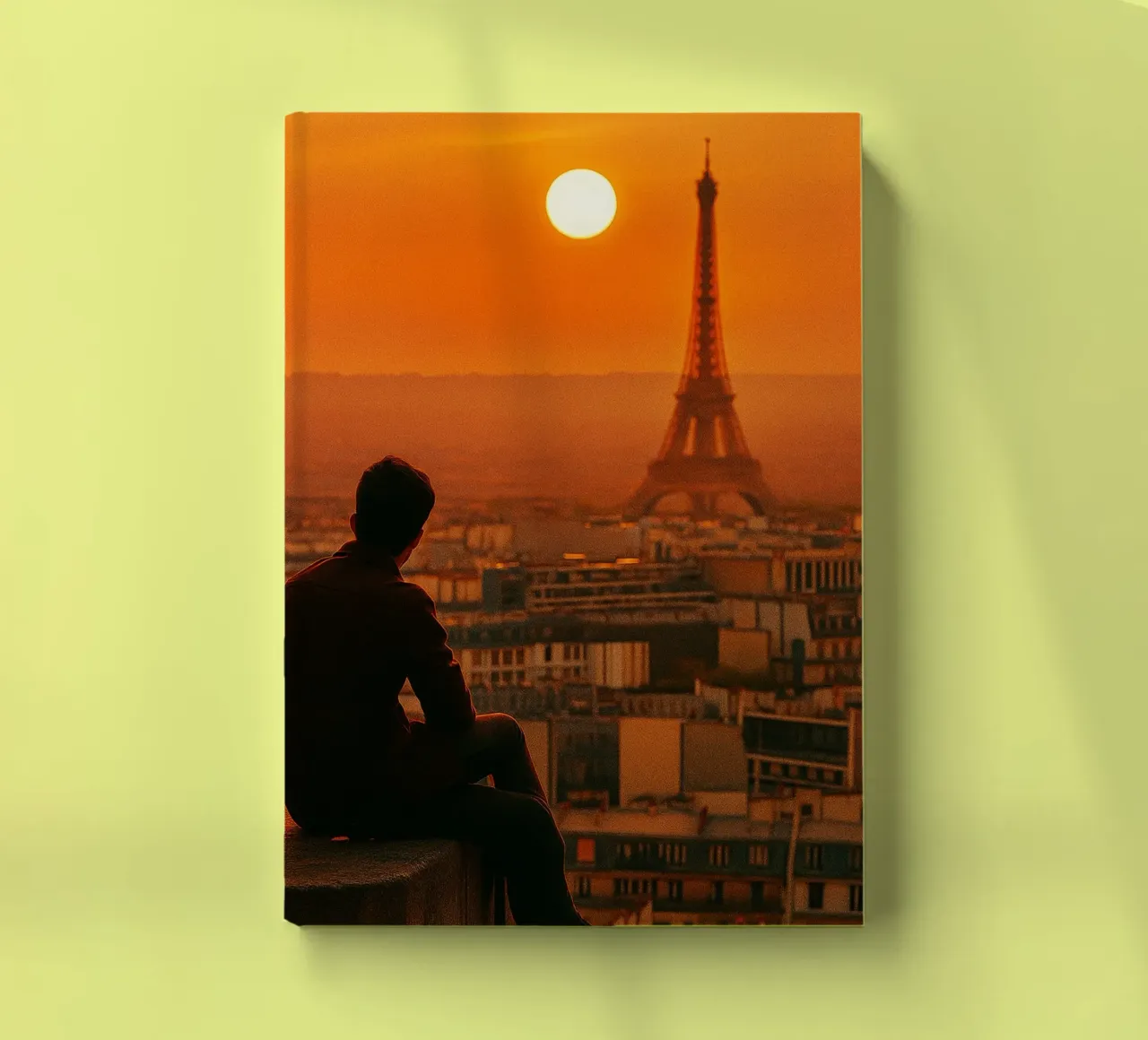 vue de paris l'après-midi photographie retro carnet de notes de viantishop