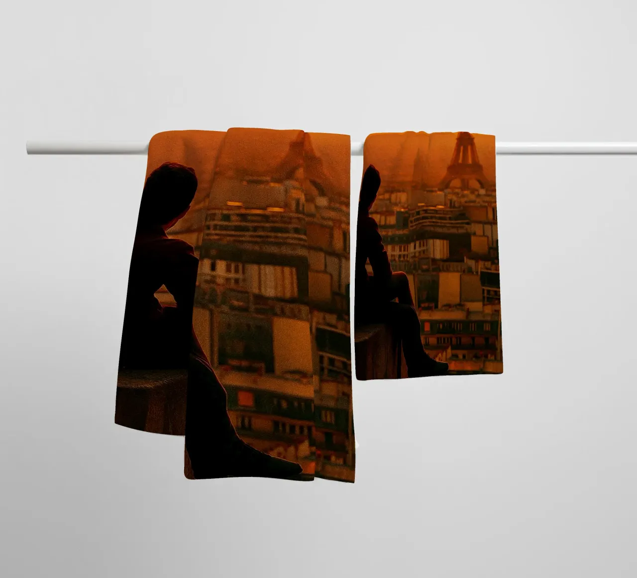 vue de paris l'après-midi photographie retro serviette de bain de viantishop