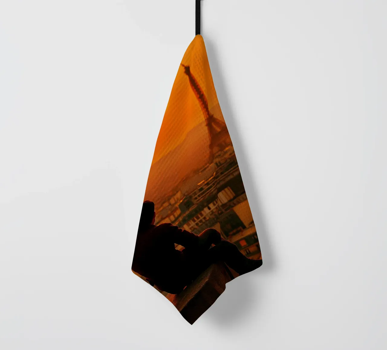 vue de paris l'après-midi photographie retro torchon de viantishop