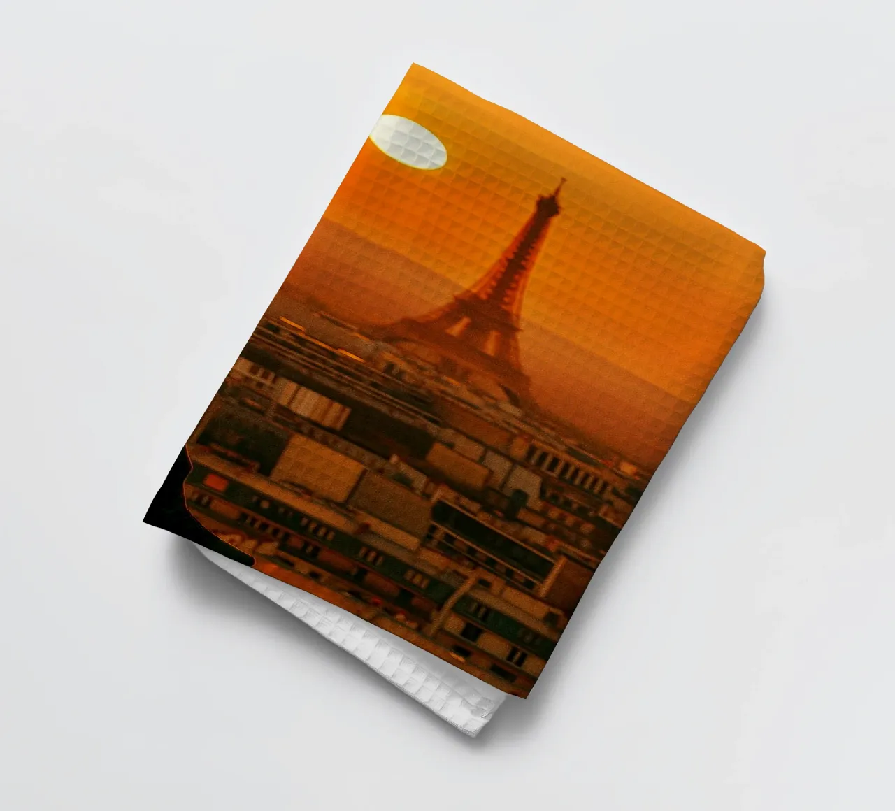 vue de paris l'après-midi photographie retro torchon de viantishop