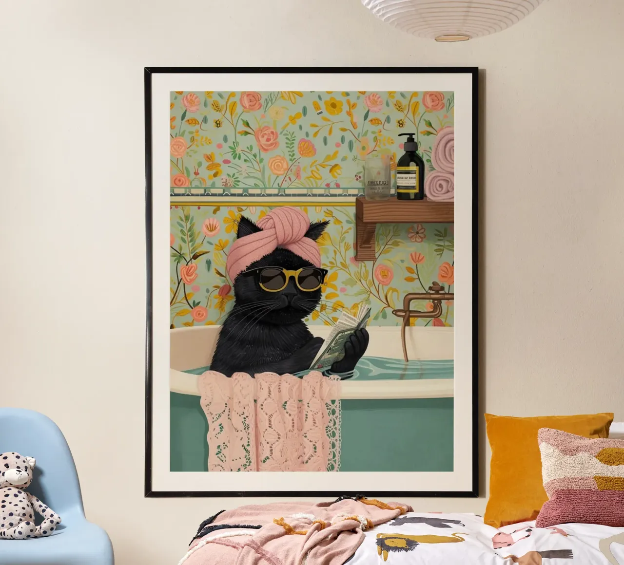 cat in shower poster da Good days