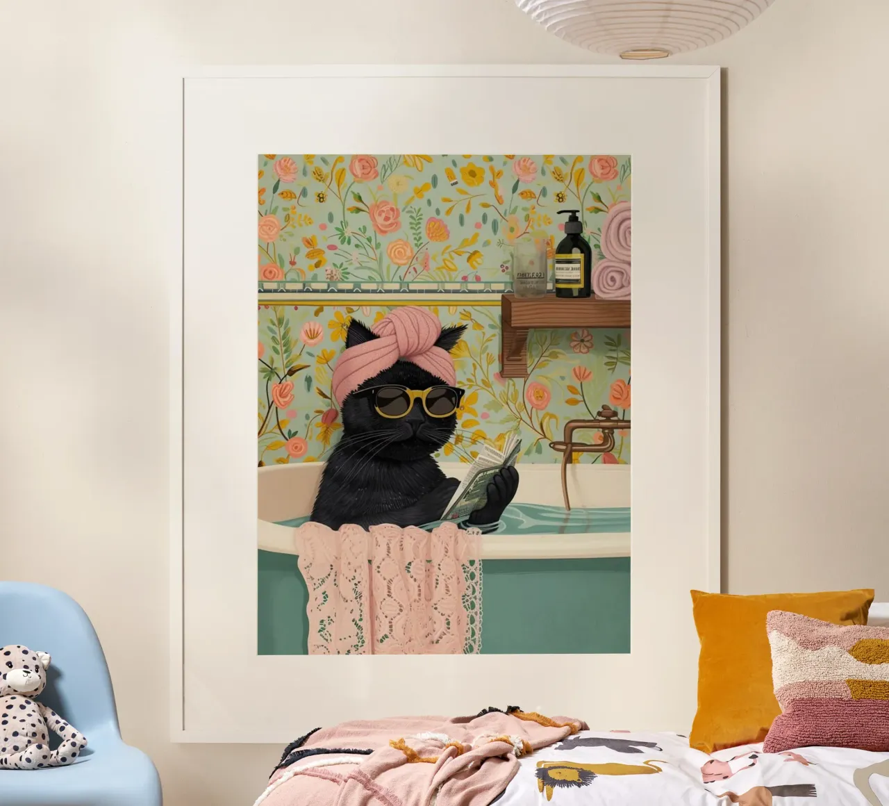 cat in shower poster da Good days