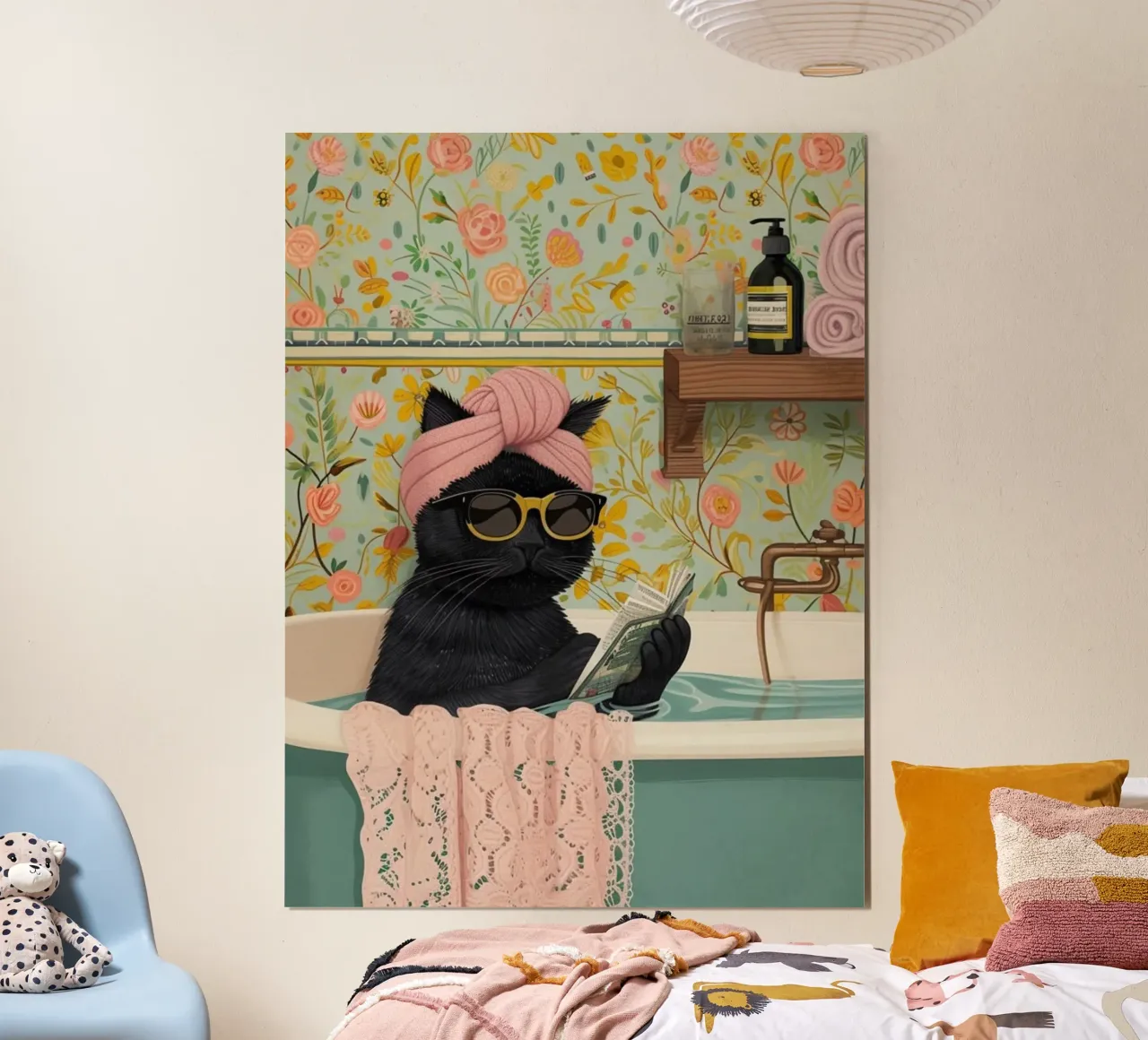 cat in shower poster da Good days