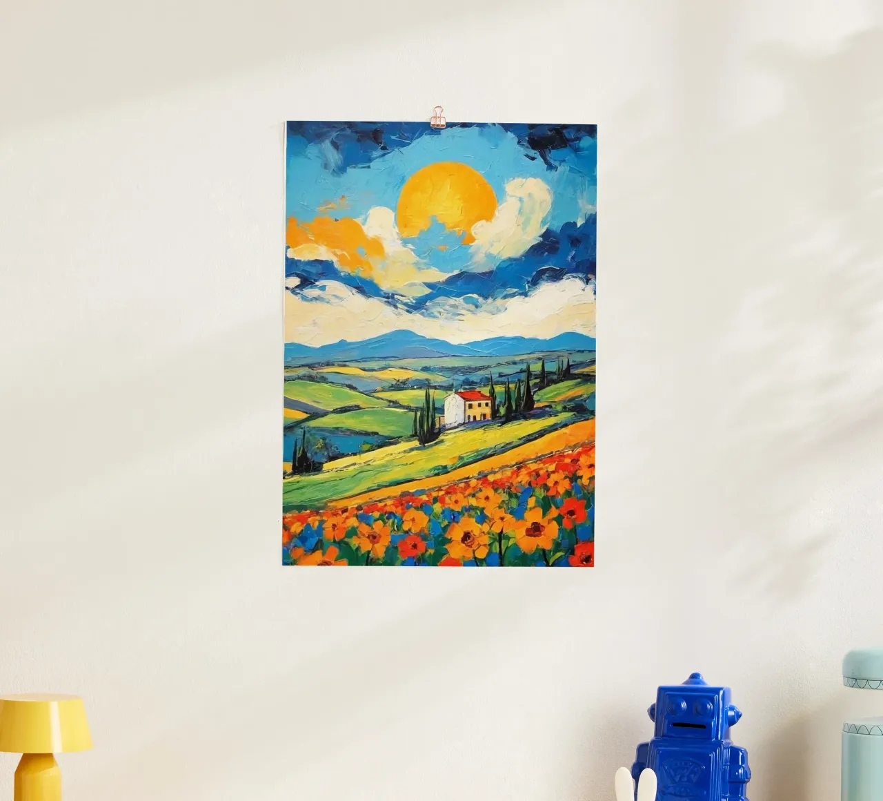 sun on hill poster da lily