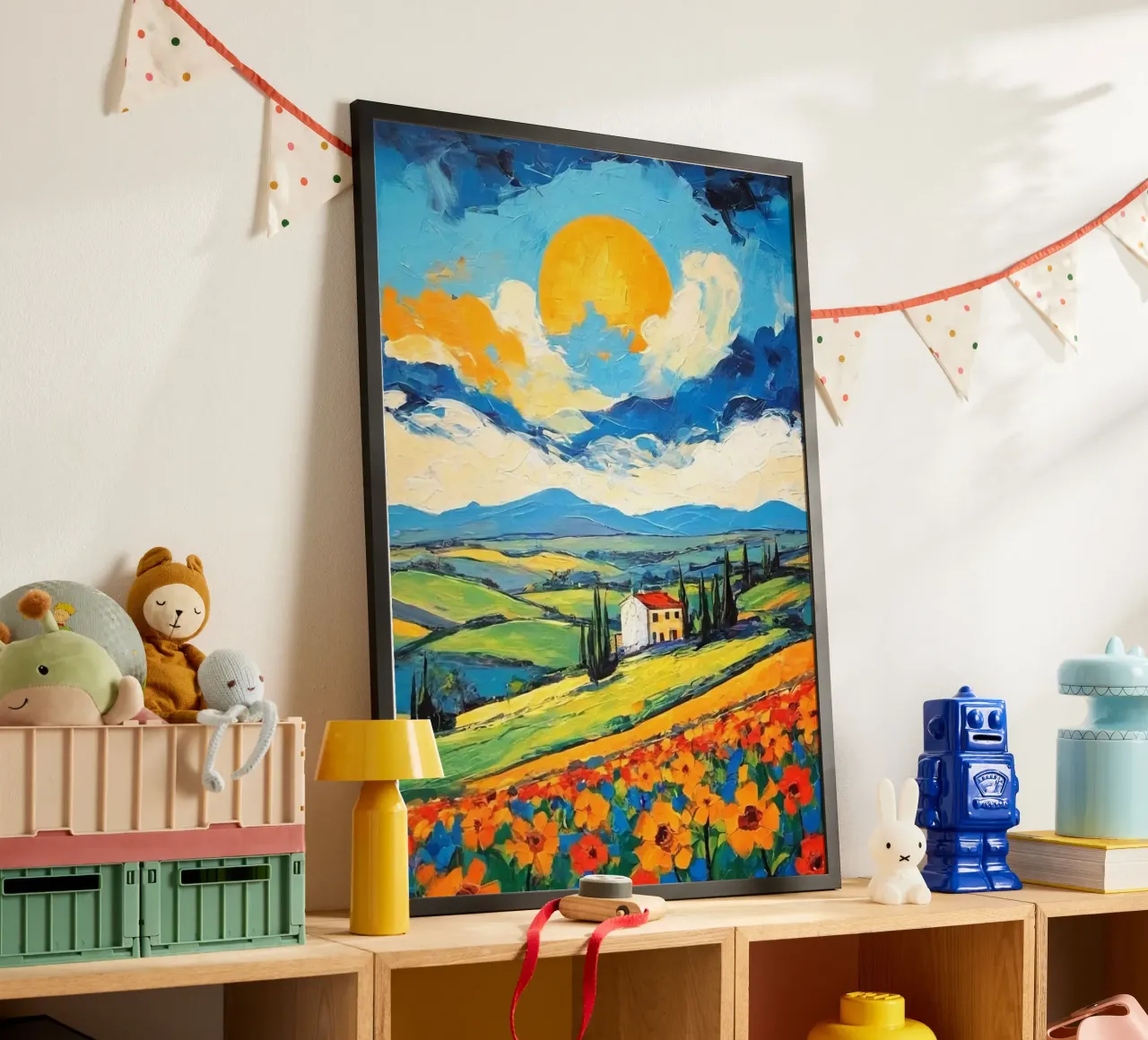 sun on hill poster da lily