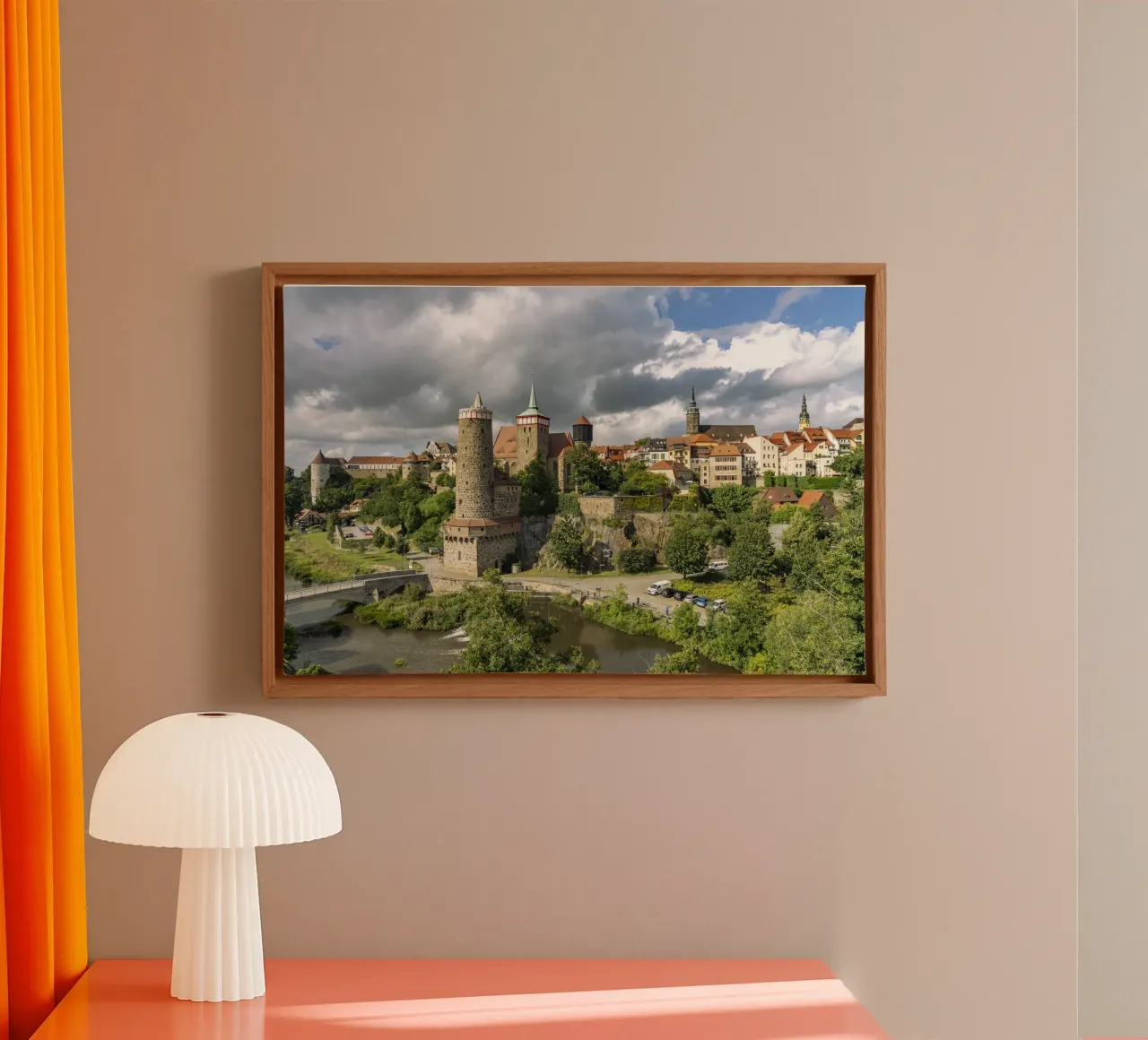 Bautzen tela con Cornice a cassetta da Reisefotografie - Bilder aus aller Welt