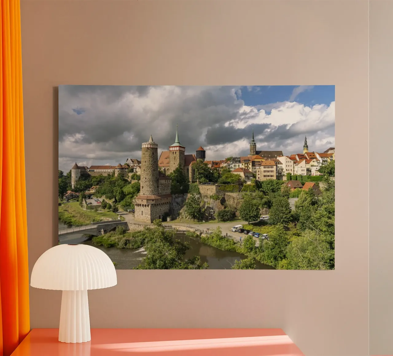 Bautzen tela con Cornice a cassetta da Reisefotografie - Bilder aus aller Welt