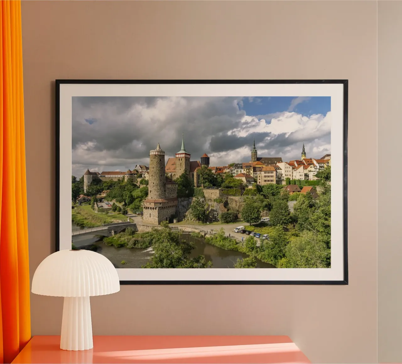 Bautzen poster con telaio in plastica da Reisefotografie - Bilder aus aller Welt