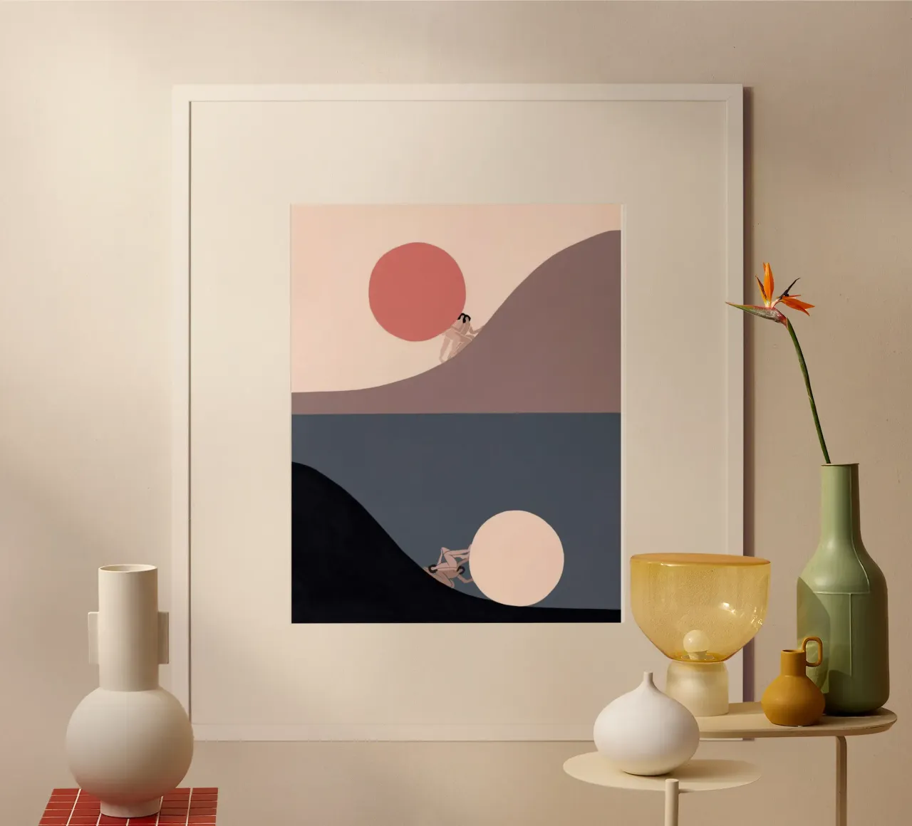 push the space poster con telaio in alluminio da Good days