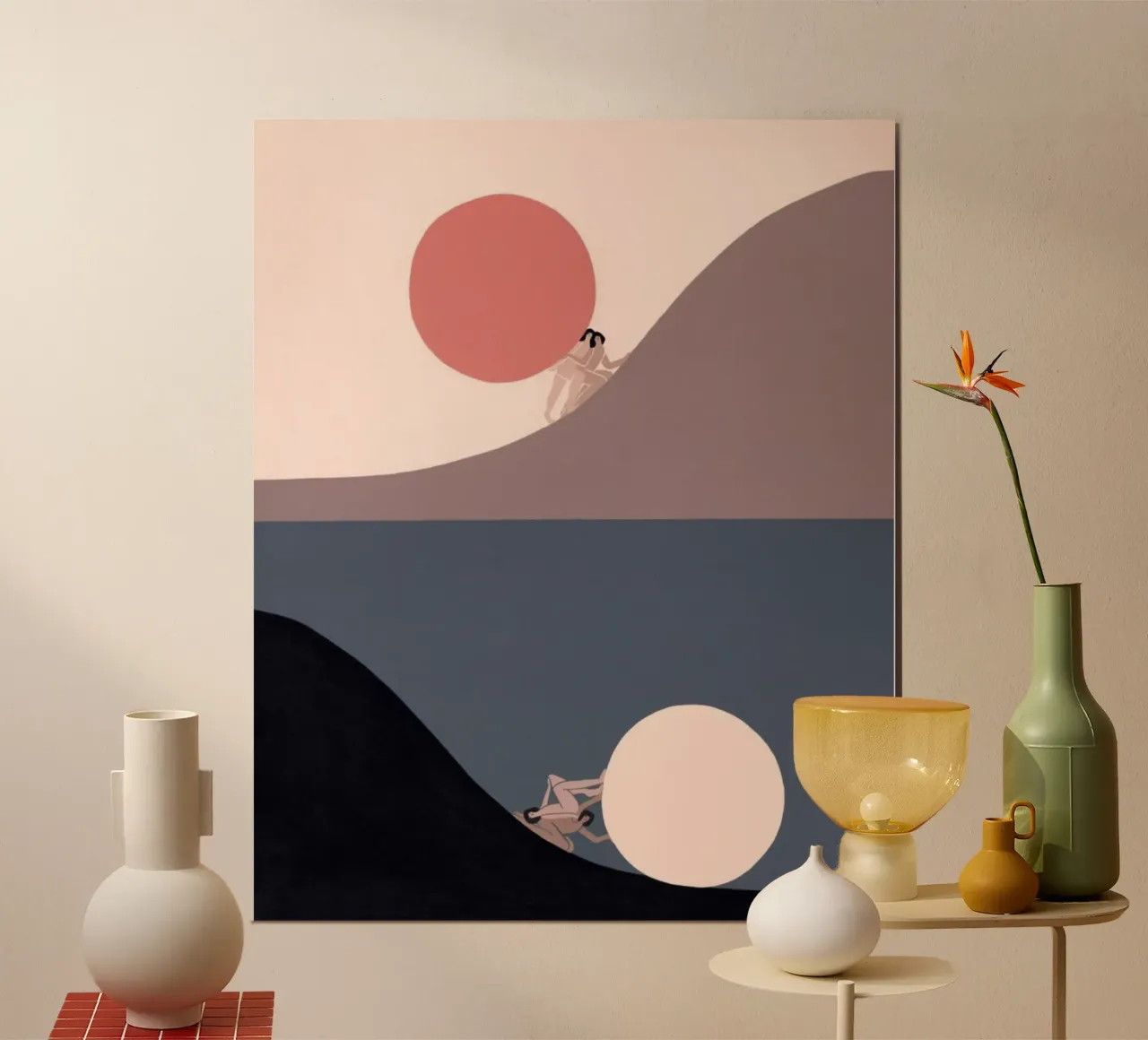 push the space poster con telaio in alluminio da Good days
