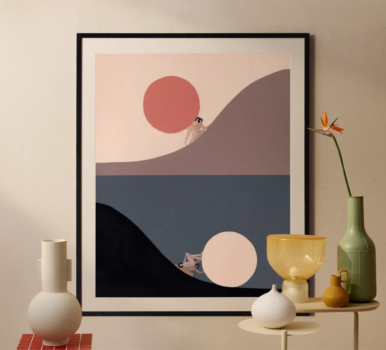 push the space poster con telaio in alluminio da Good days