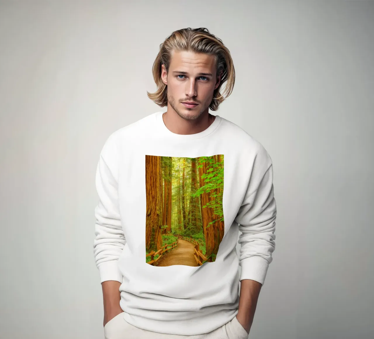 route dans la forêt vue rétro photographie sweat de viantishop