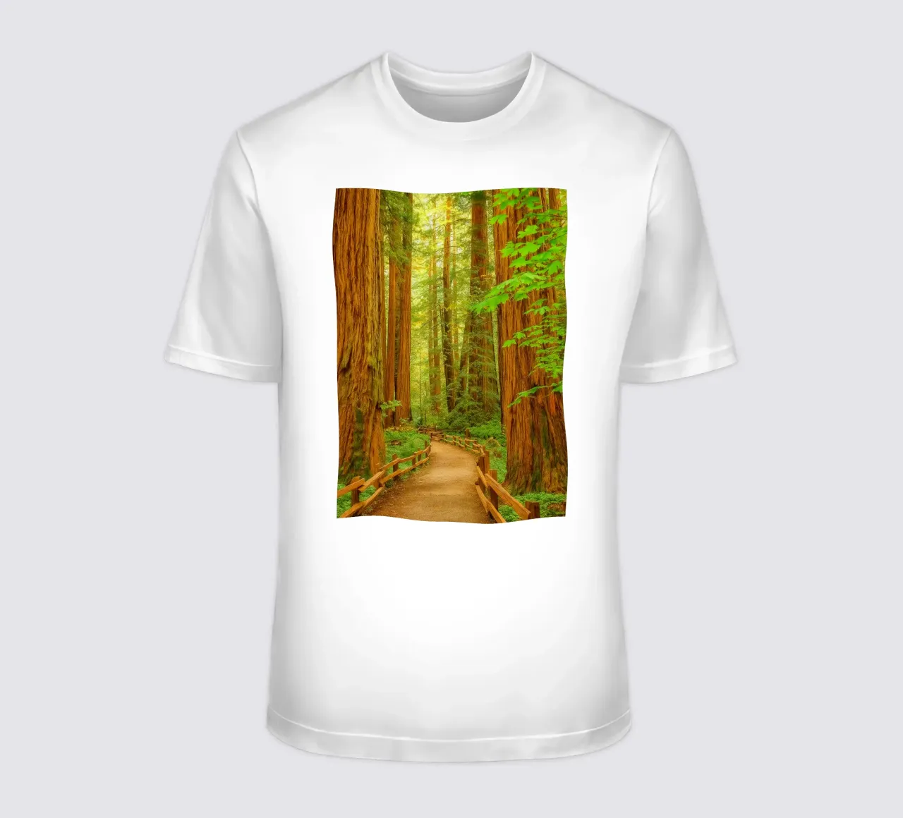 route dans la forêt vue rétro photographie t-shirt de viantishop