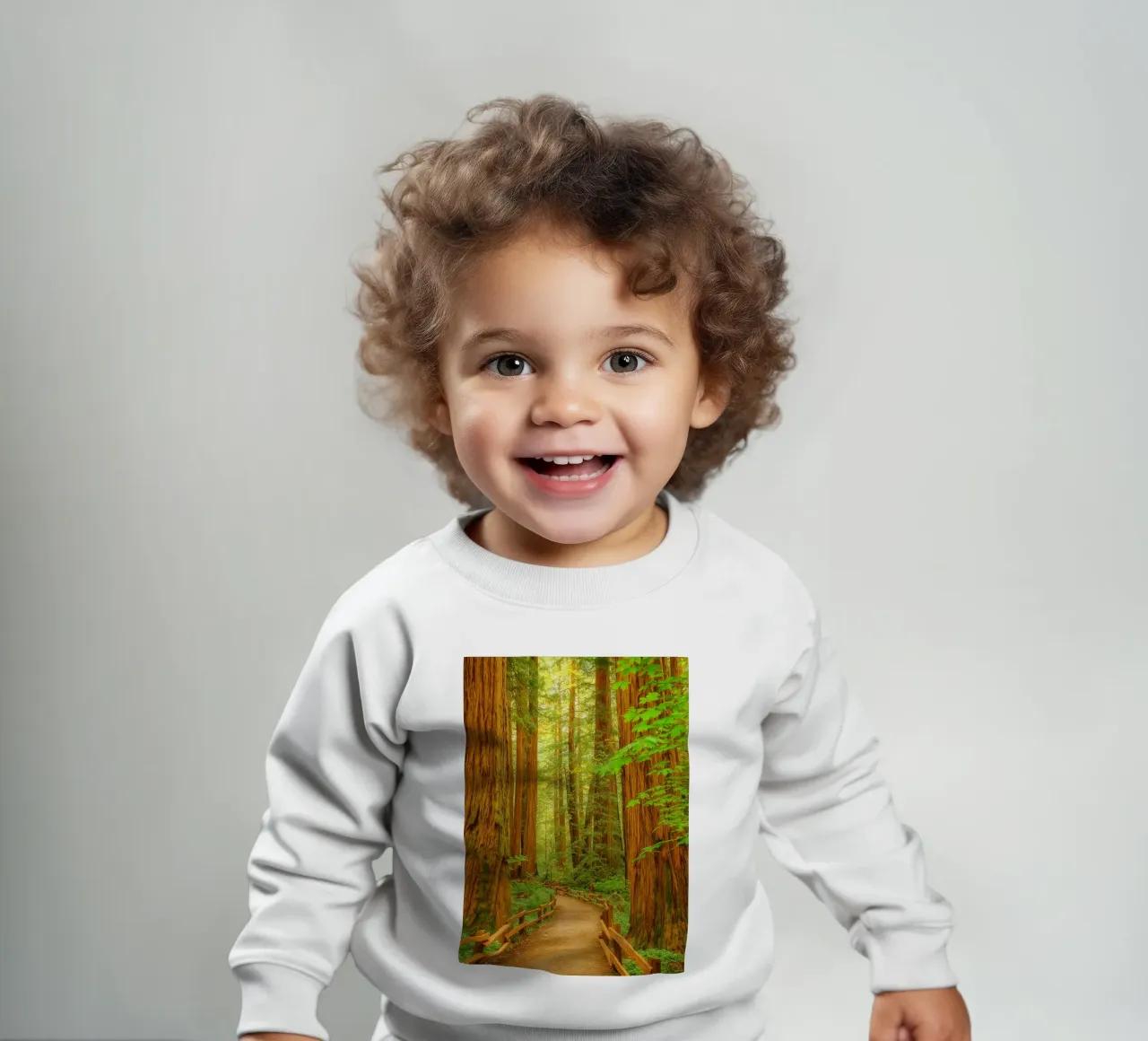 route dans la forêt vue rétro photographie sweat pour bébé de viantishop