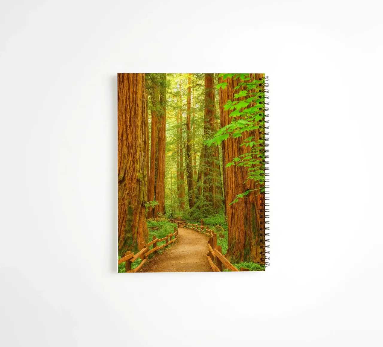 road in the forrest view retro photography spiral notebook by viantishop