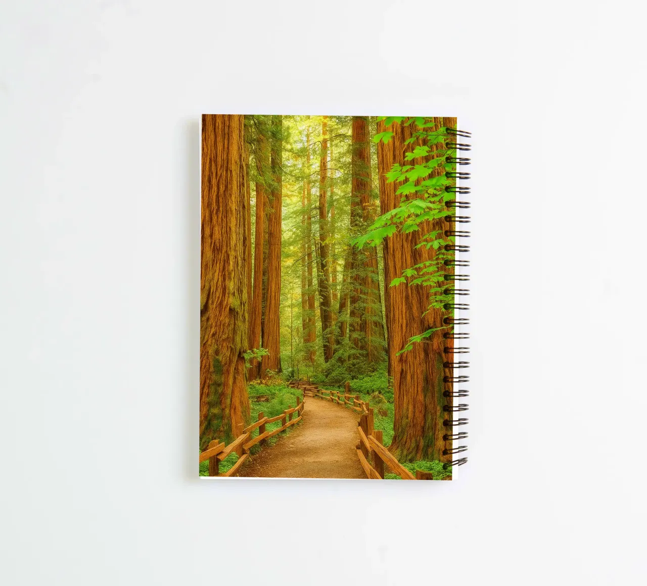 road in the forrest view retro photography spiral notebook by viantishop