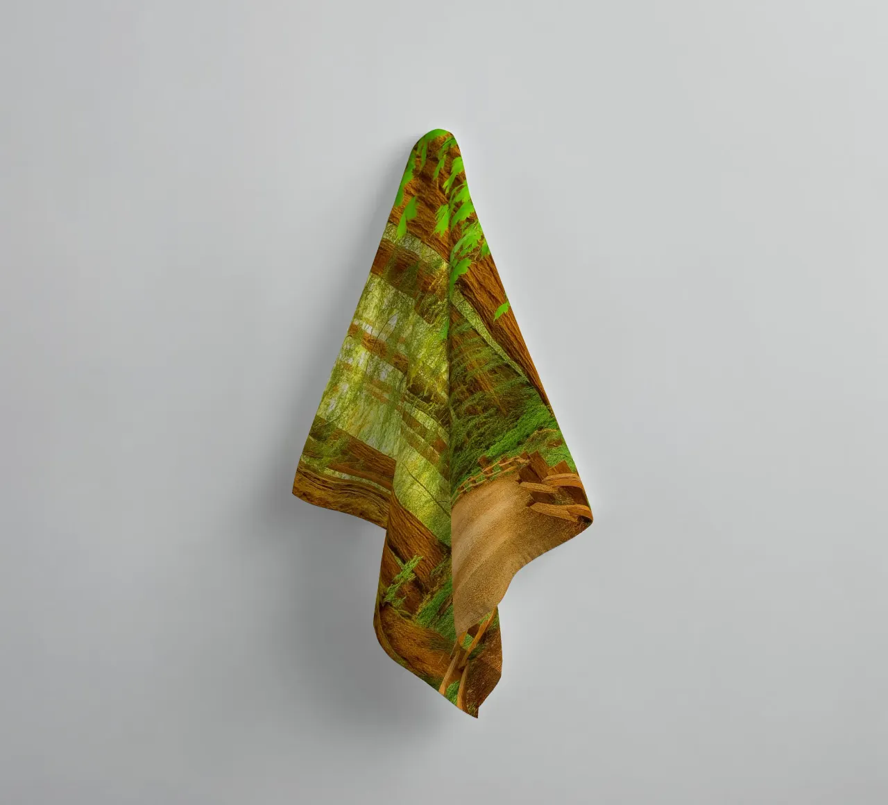 strada nella foresta vista fotografia retrò asciugamano da bagno da viantishop