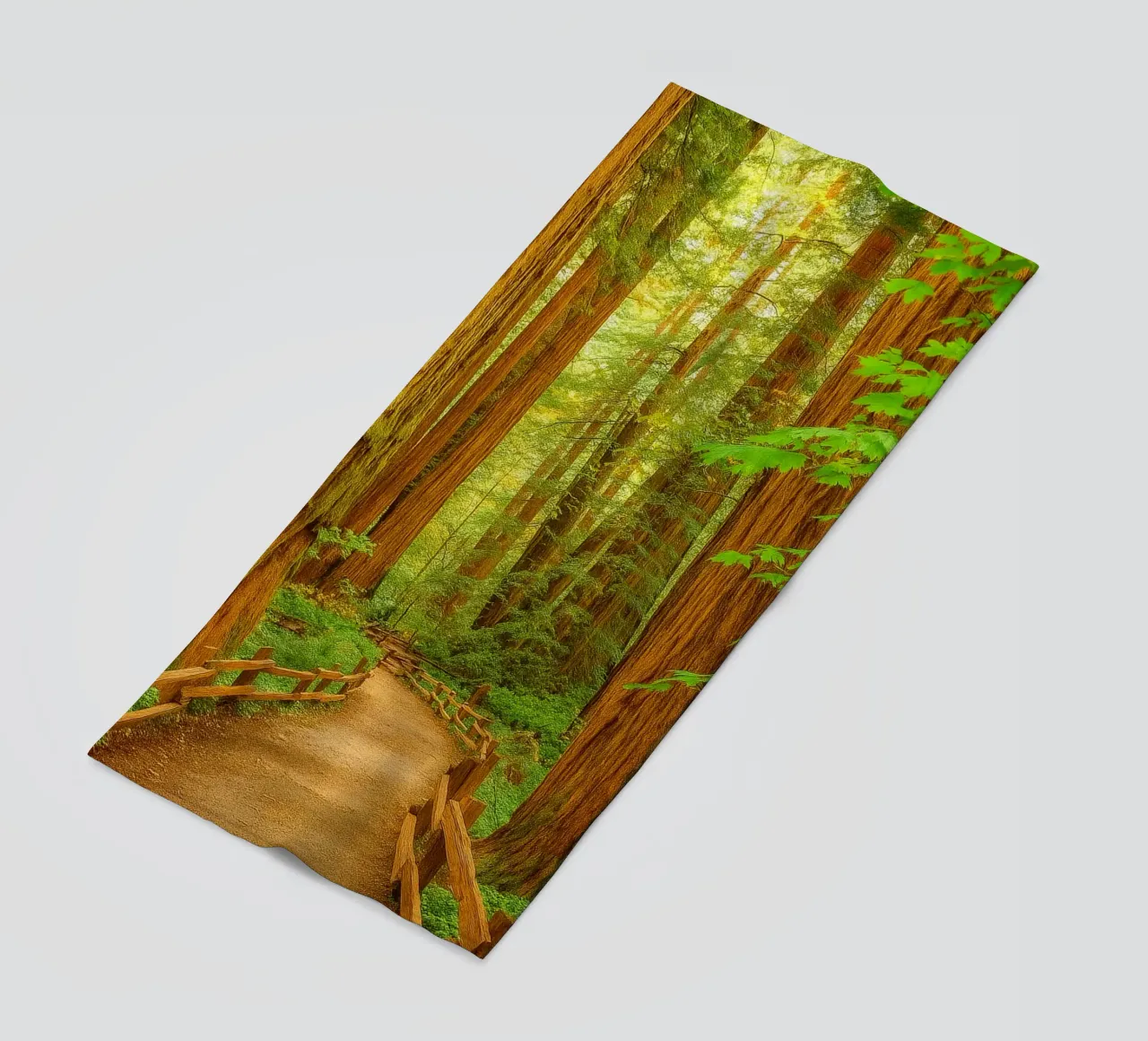 route dans la forêt vue rétro photographie serviette de plage de viantishop