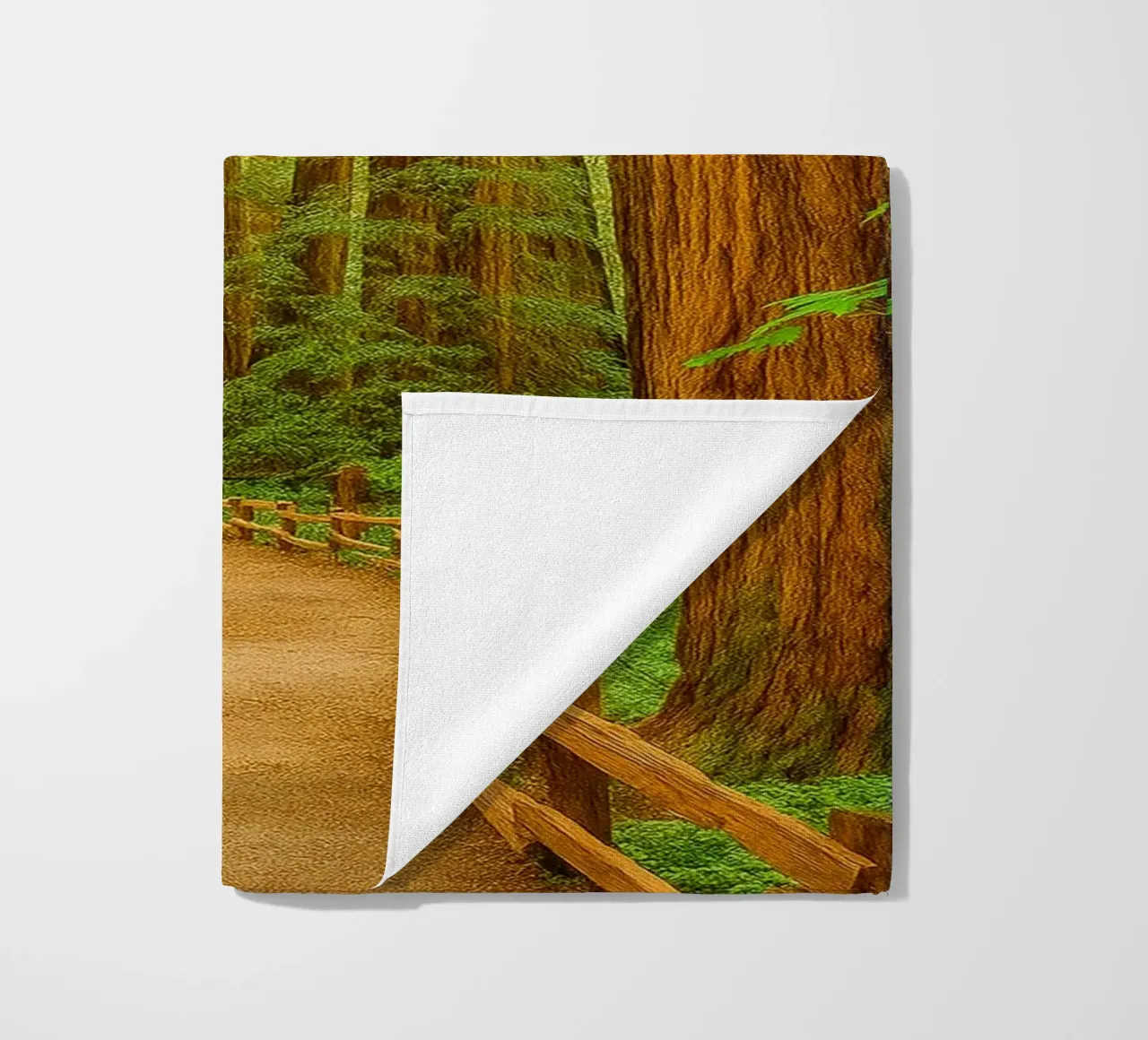 route dans la forêt vue rétro photographie serviette de plage de viantishop