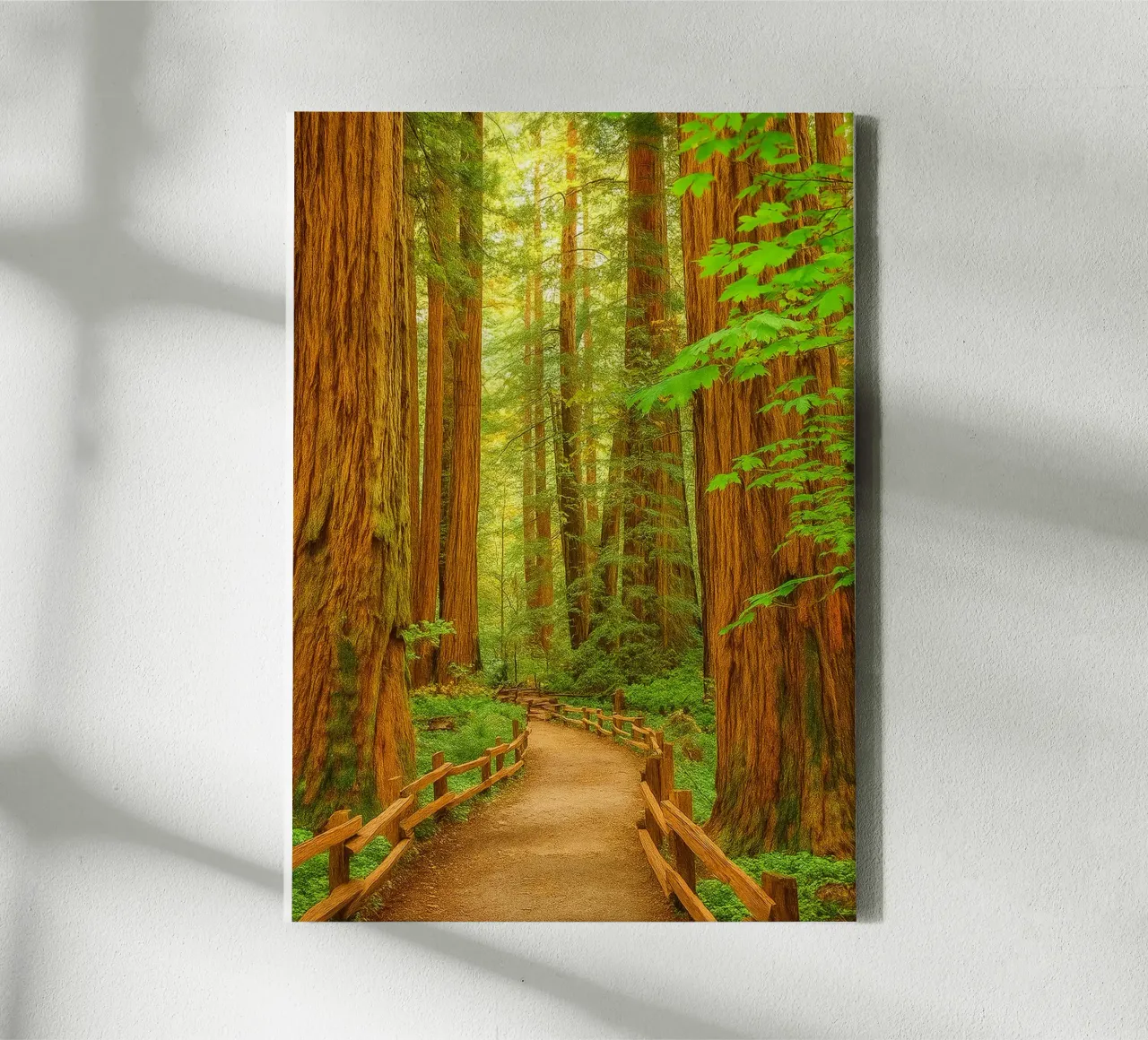 road in the forrest view retro photography canvas with Floater frame by viantishop