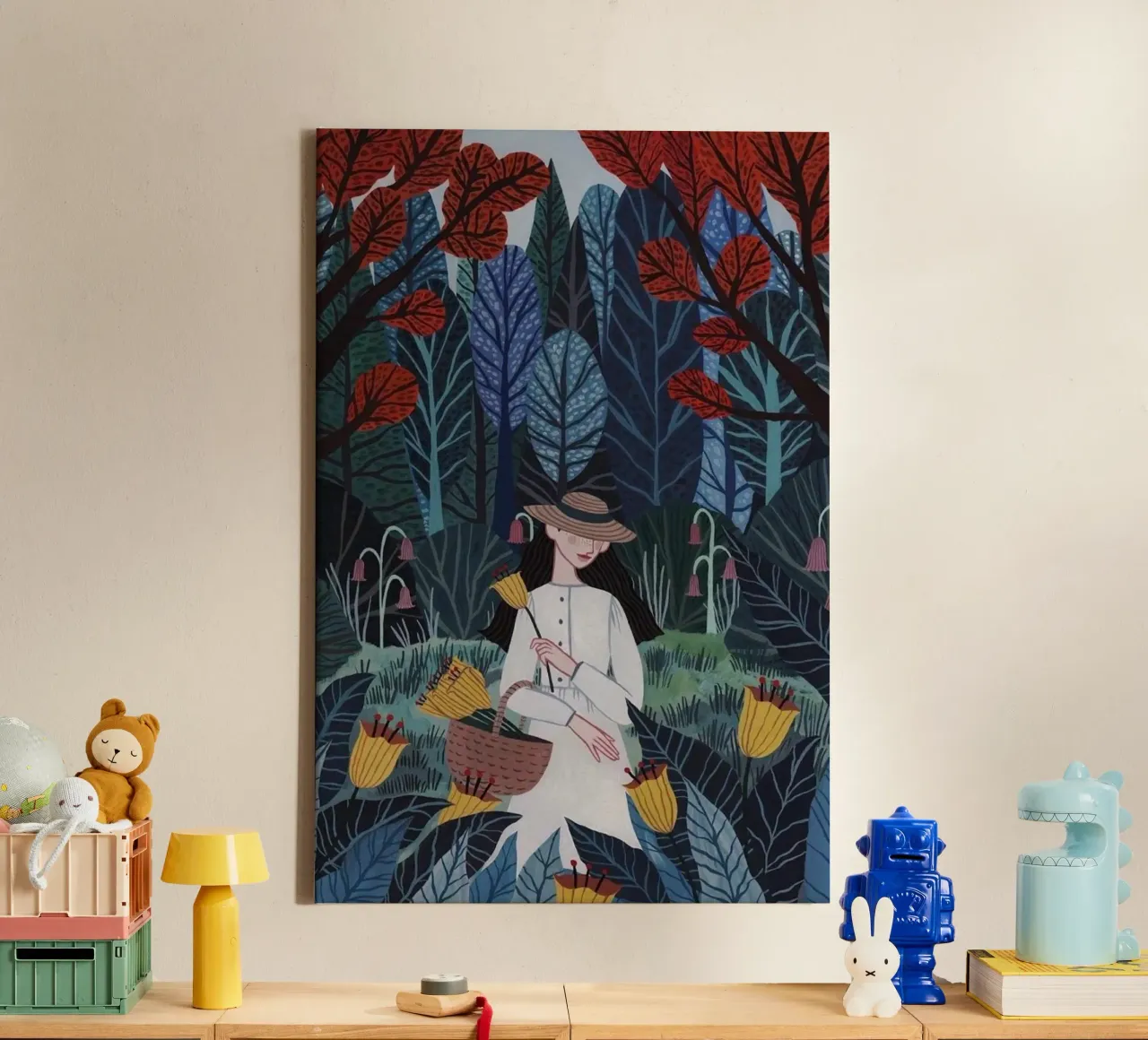 girl in forest tela con Cornice a cassetta da Good days