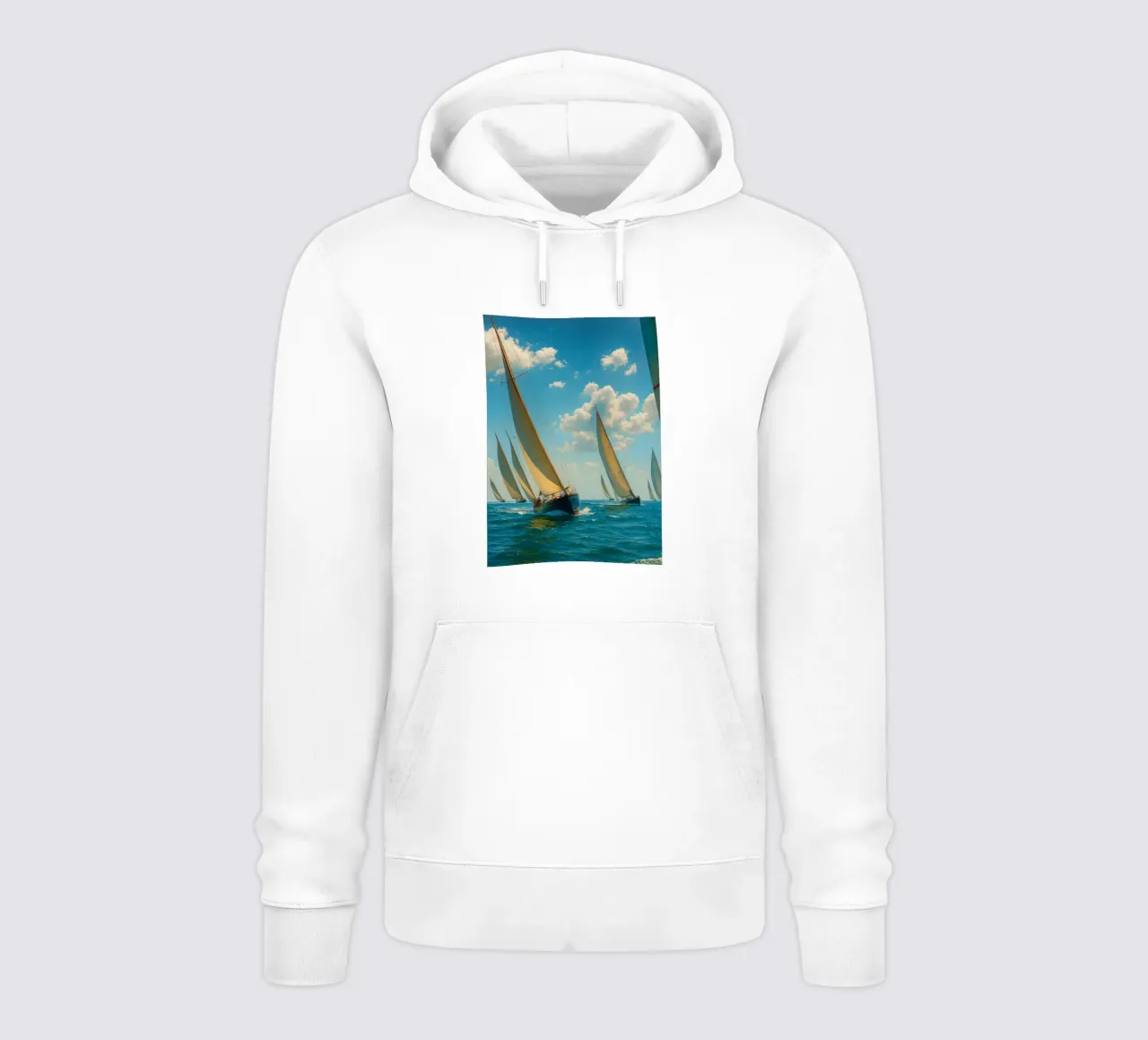 vue d'un voilier photographie rétro sweat à capuche de viantishop