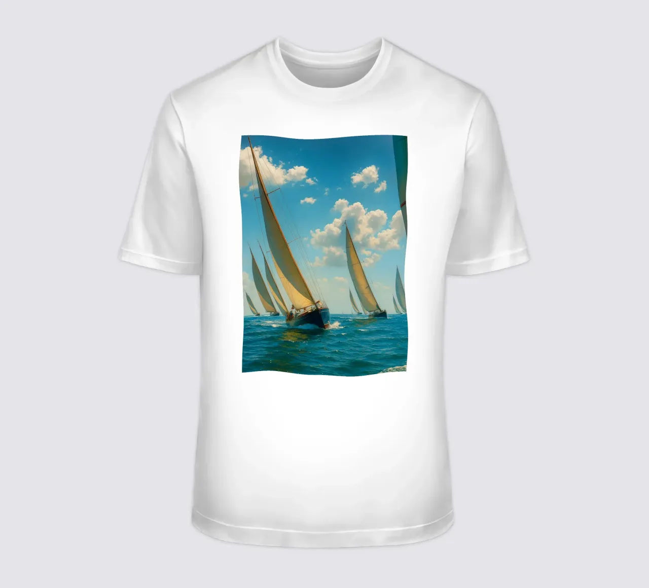 vue d'un voilier photographie rétro t-shirt de viantishop