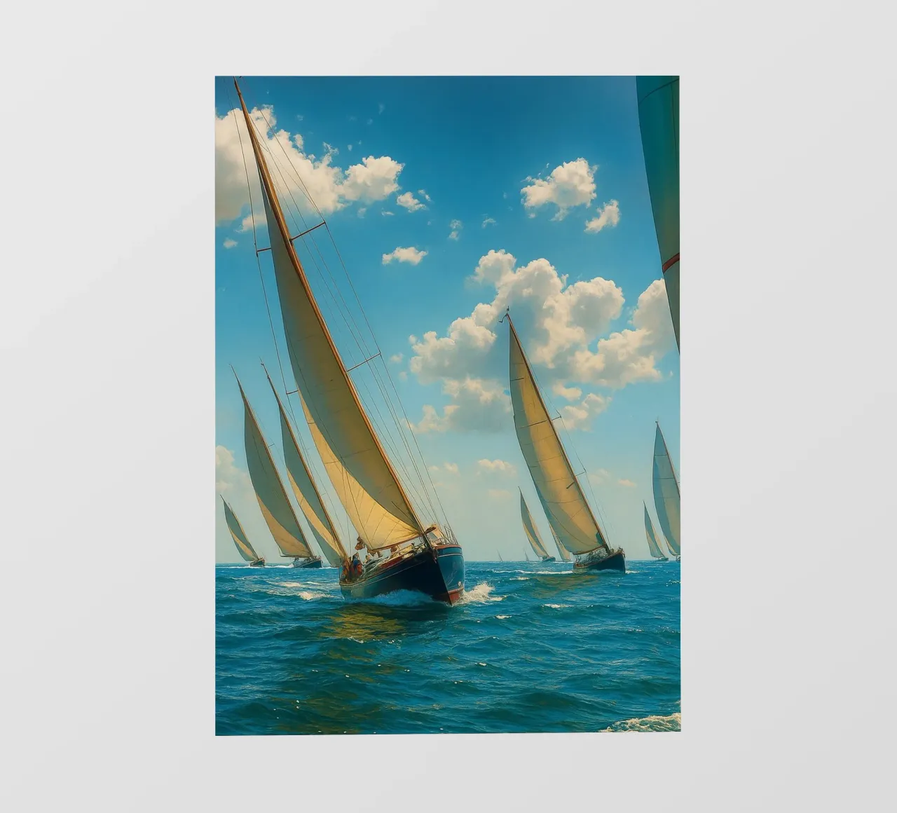 vue d'un voilier photographie rétro bâche pvc de viantishop