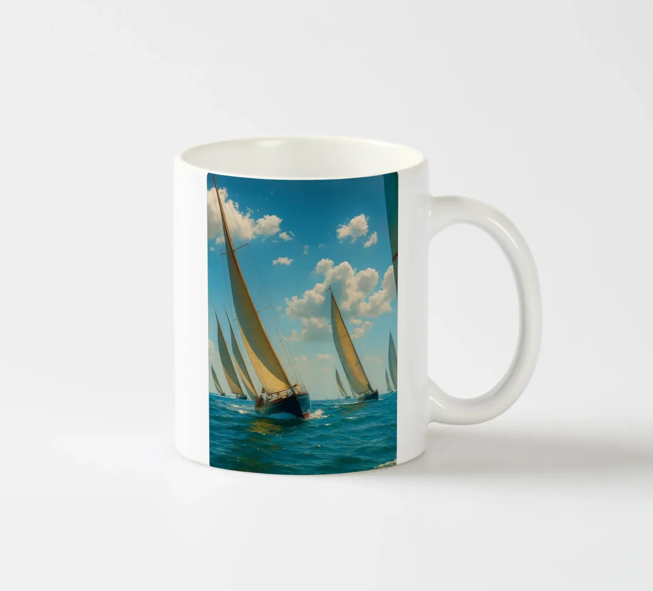 vue d'un voilier photographie rétro mug en céramique de viantishop