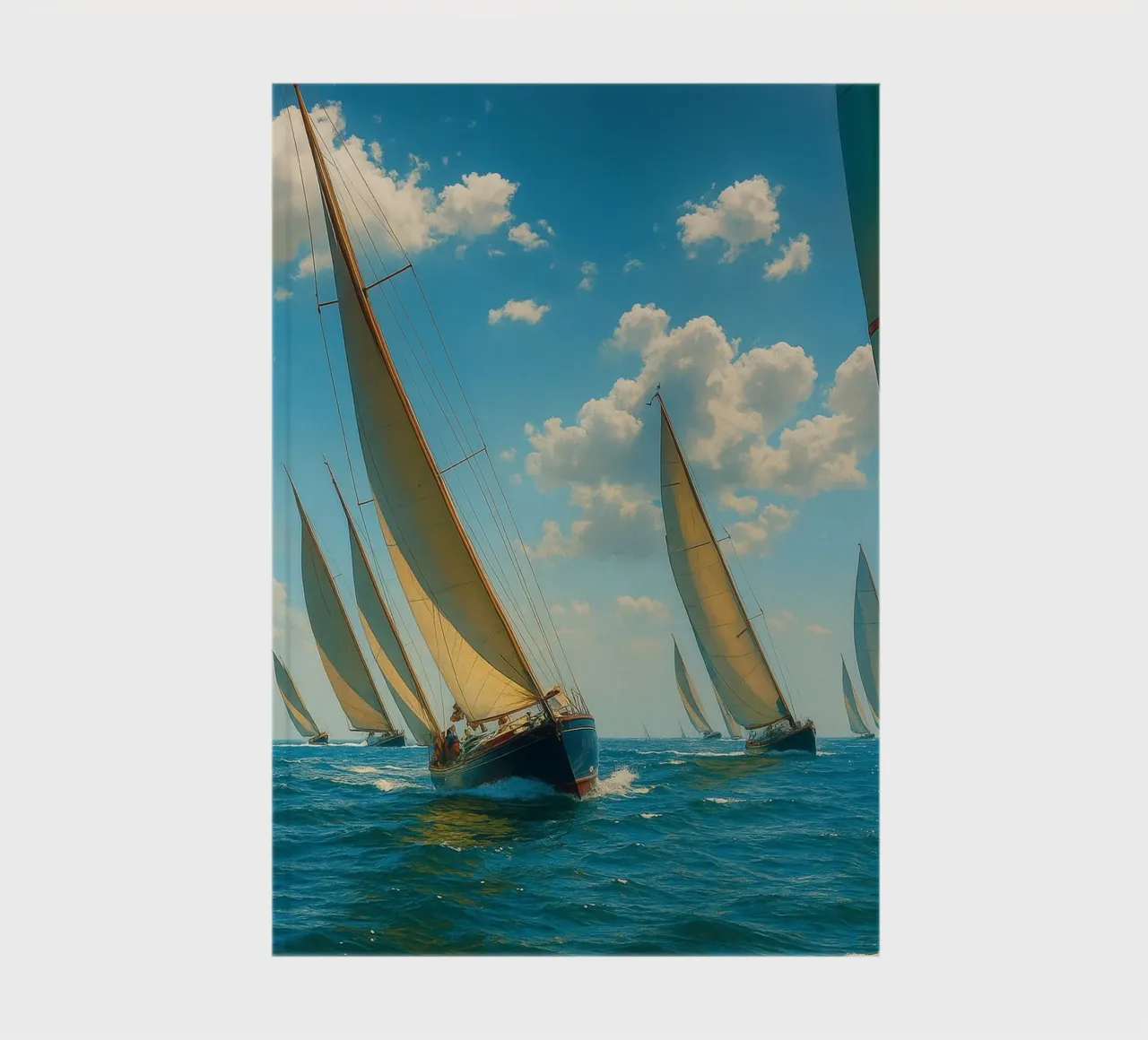 vue d'un voilier photographie rétro carnet de notes de viantishop