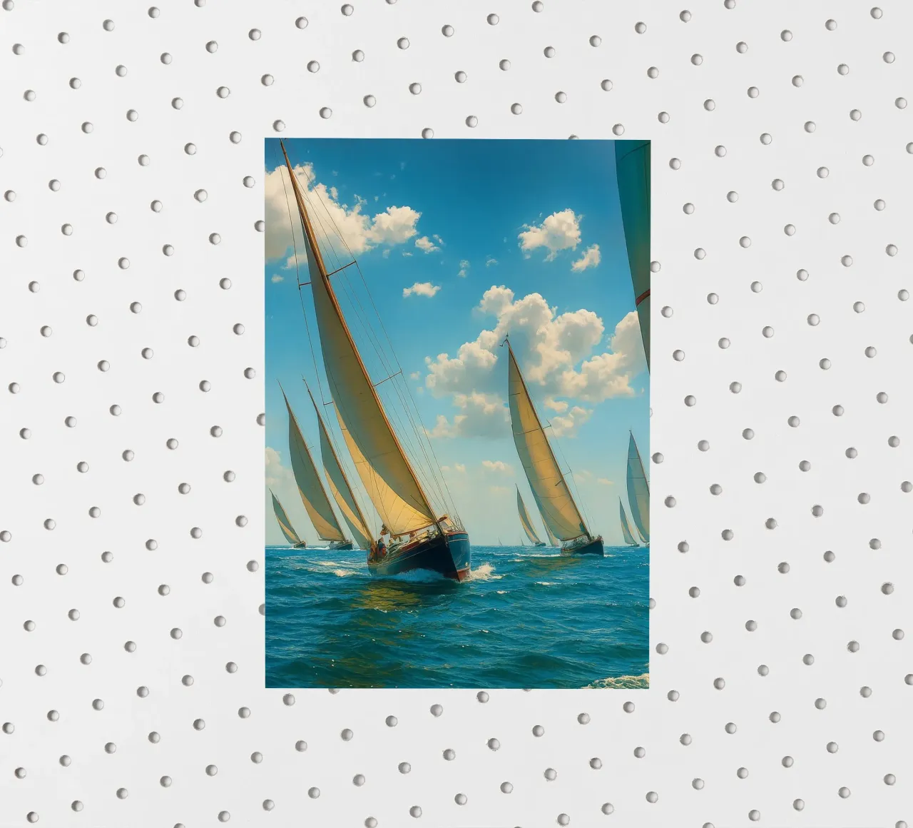 vue d'un voilier photographie rétro autocollant de viantishop