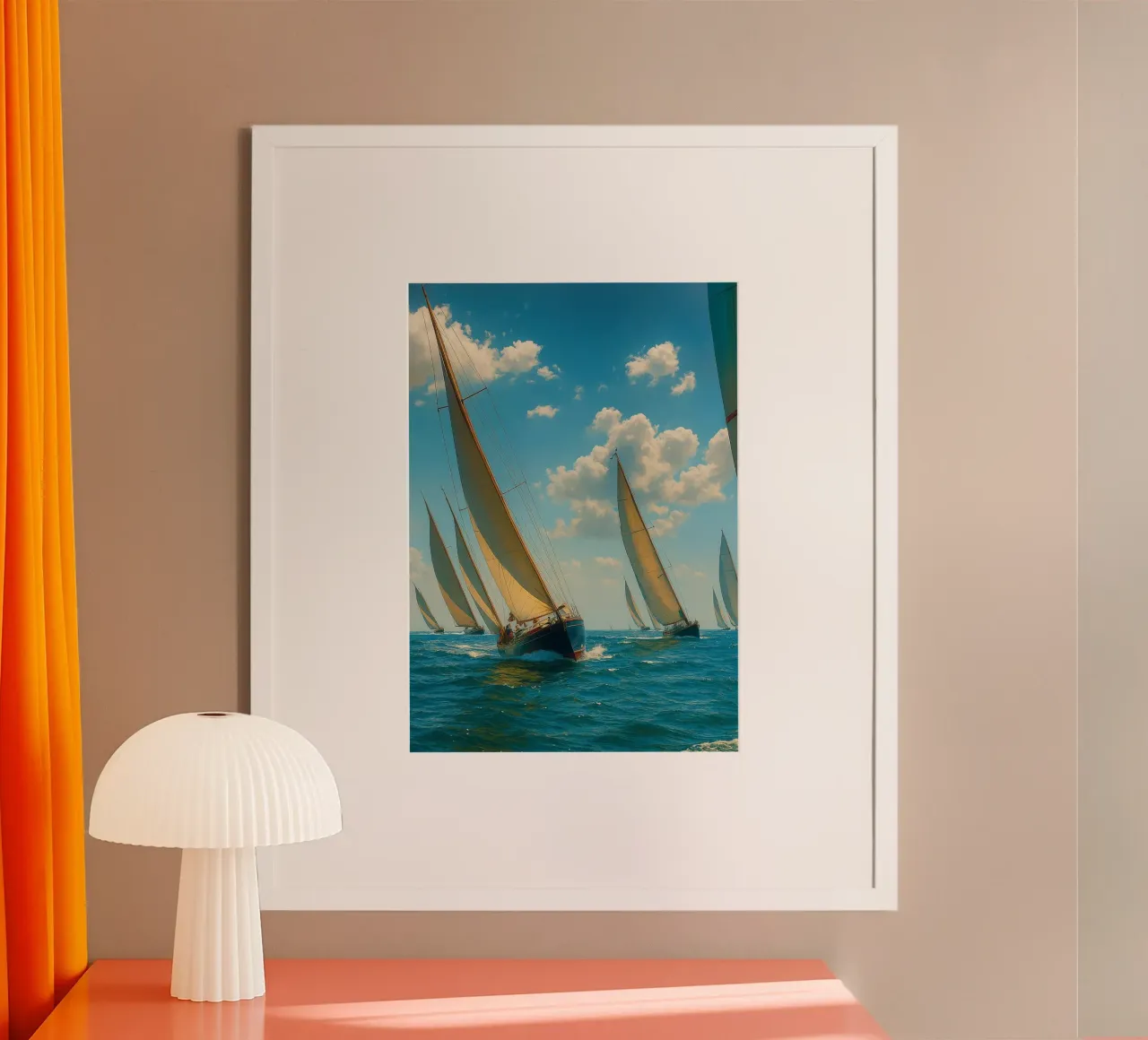vue d'un voilier photographie rétro poster de viantishop