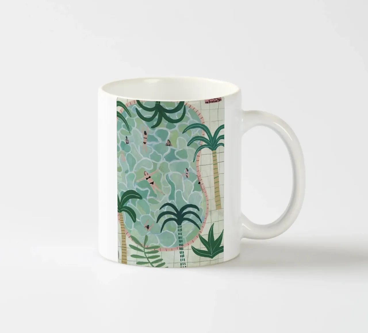 swimming in pool tazza in ceramica da Good days