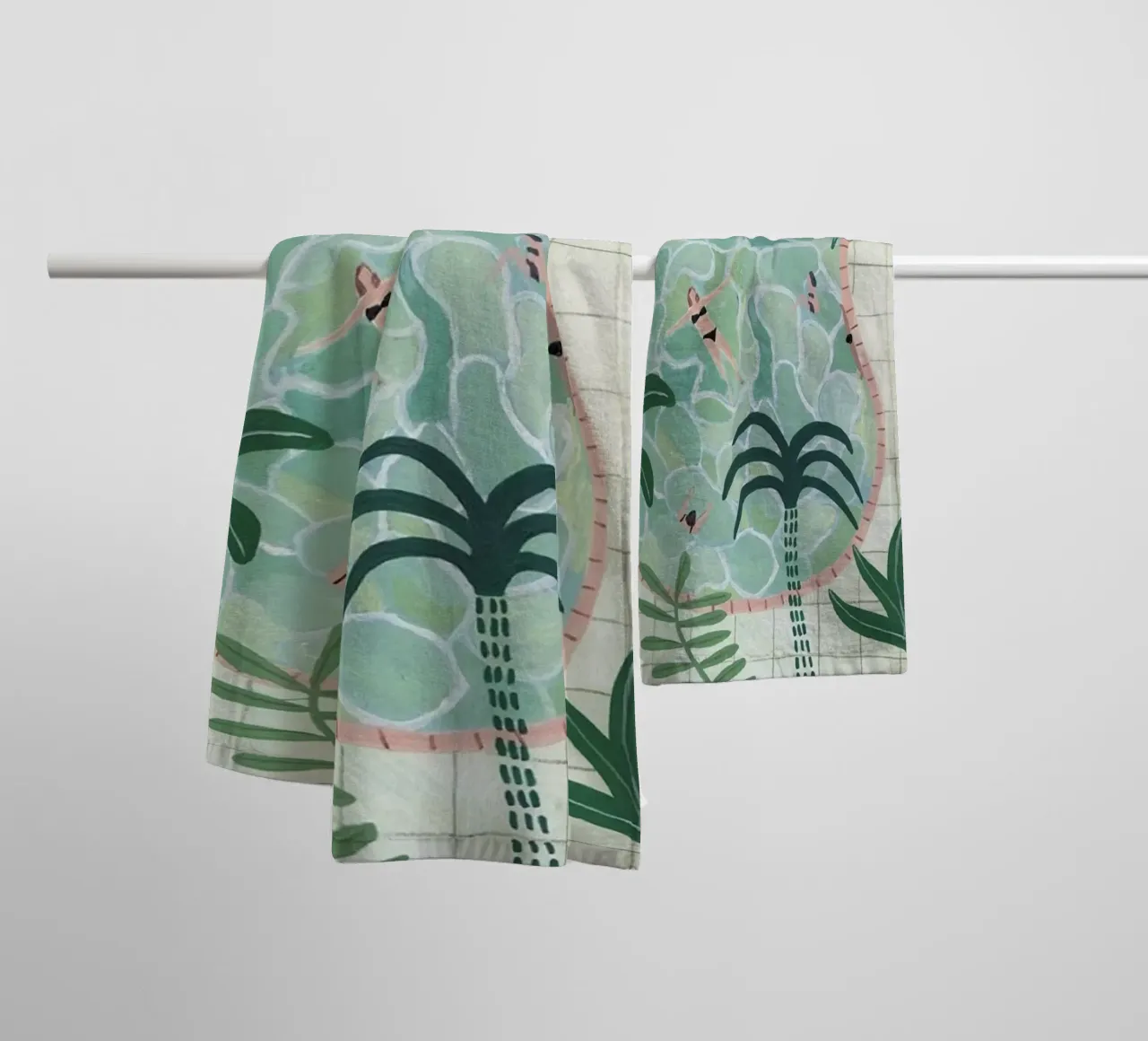 swimming in pool asciugamano da bagno da Good days