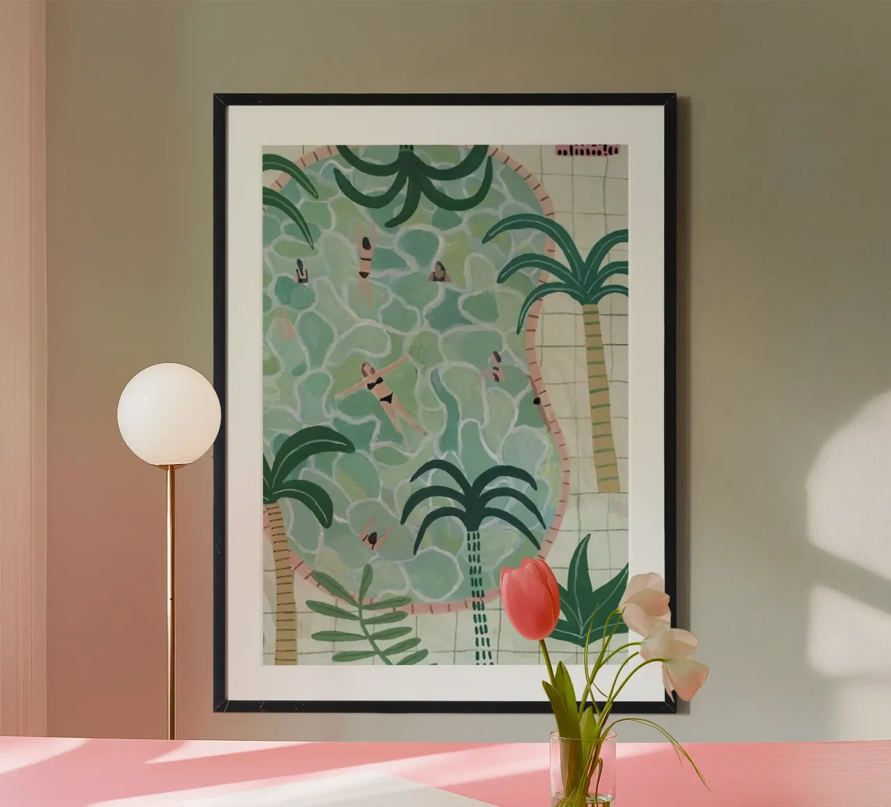 swimming in pool poster da Good days