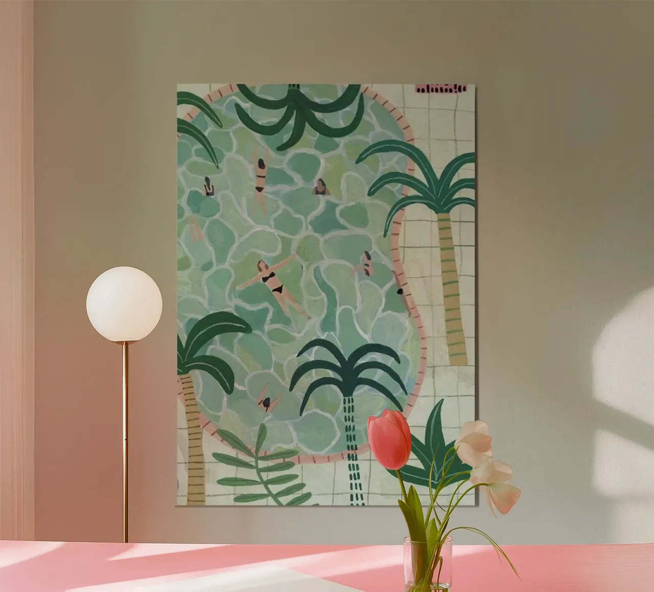 swimming in pool poster da Good days