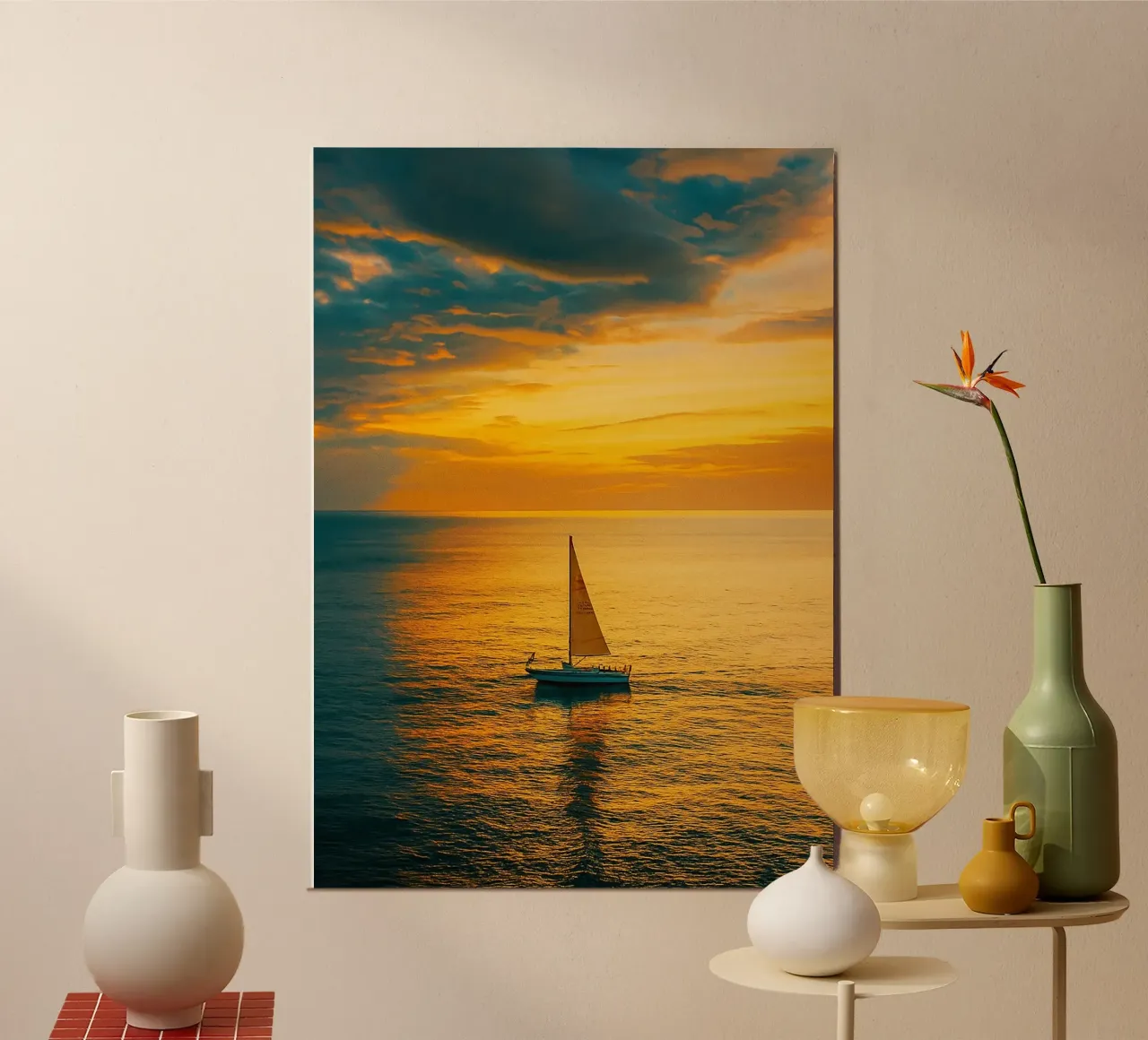 bateau à voile vue rétro photographie poster de viantishop