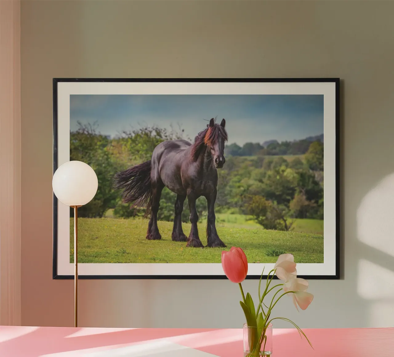 Cavallo nero poster da Dave Hare Photography