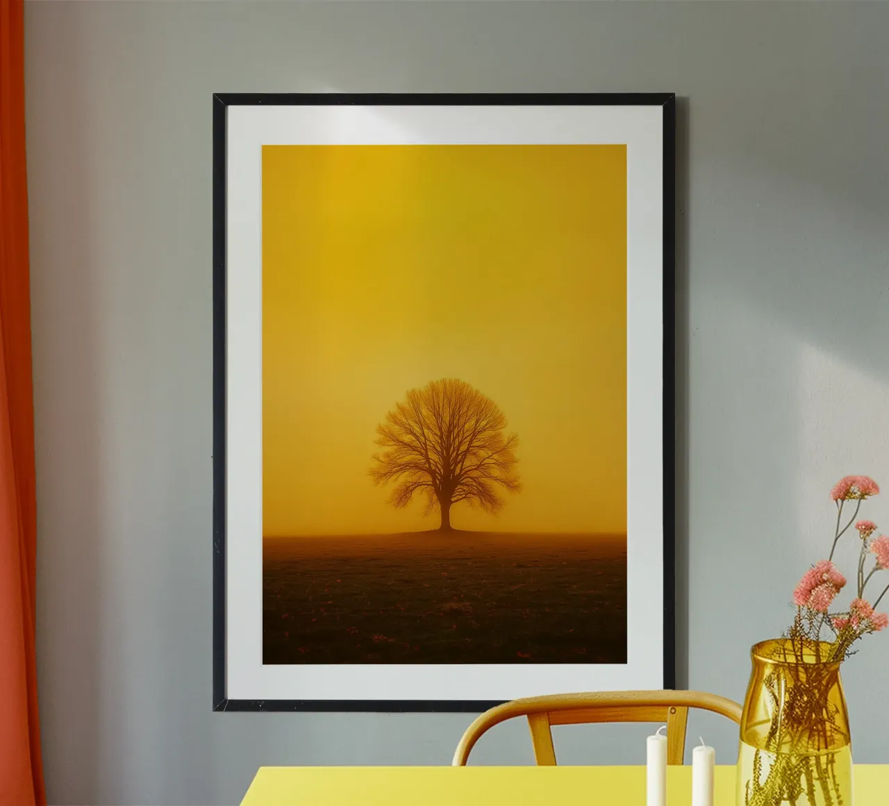 arbres simples vue rétro photographie poster de viantishop