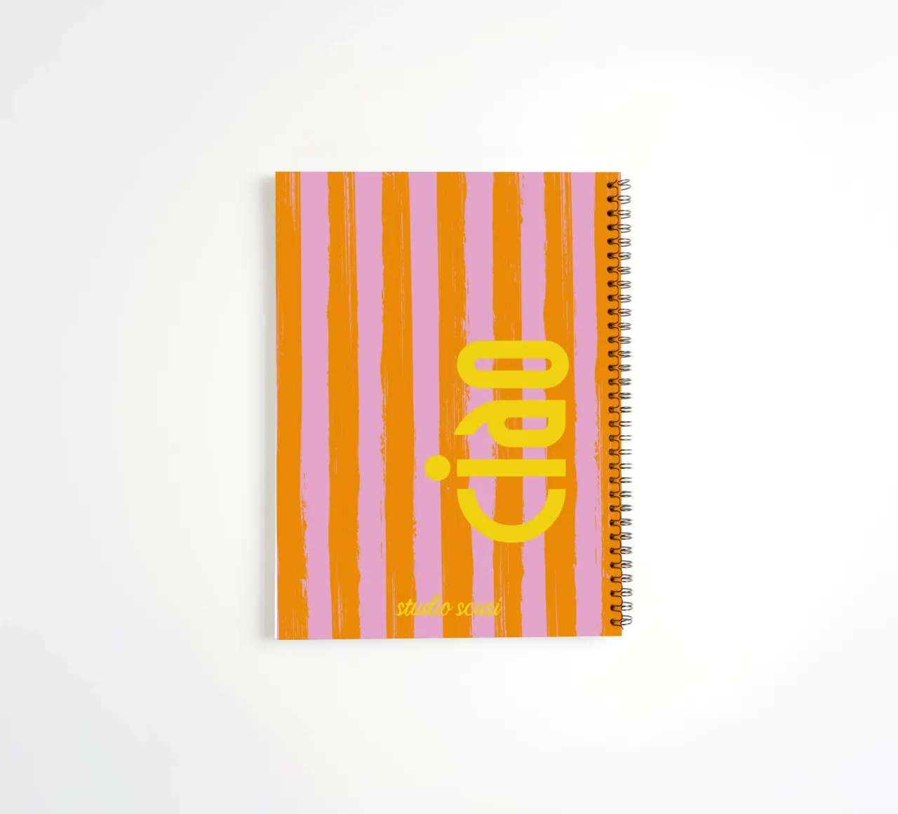 CIAO gestreift - studio scusi spiral notebook by studio scusi