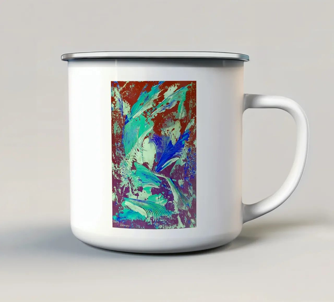 IDEAL GIFT 74 invers tazza in smalto da Thierry Vobmann Abstract painting