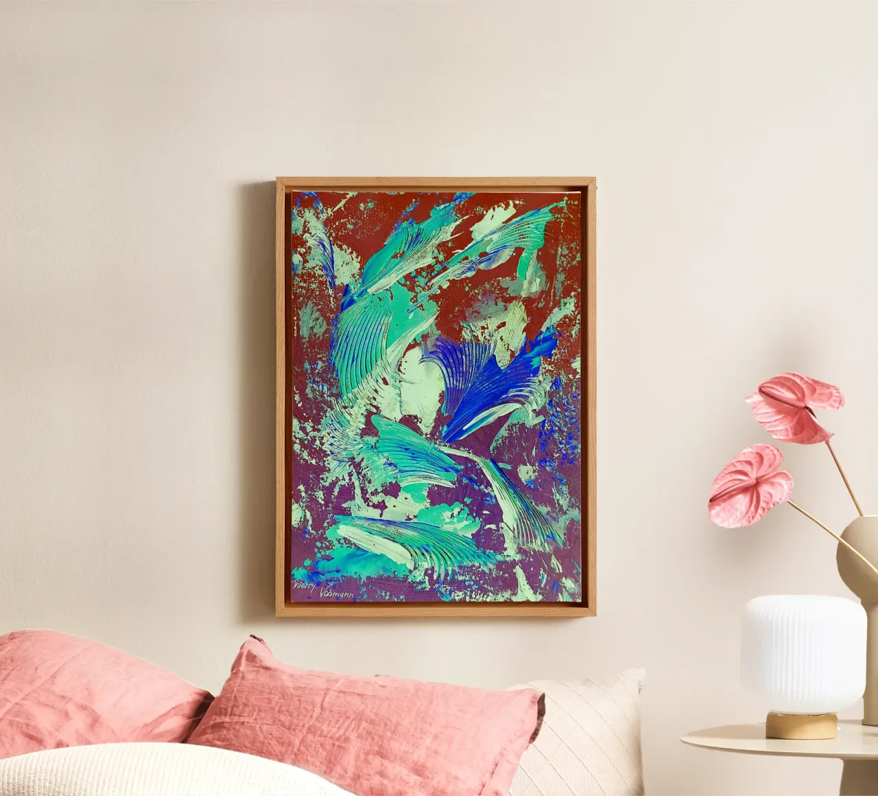 IDEAL GIFT 74 invers tela con Cornice a cassetta da Thierry Vobmann Abstract painting