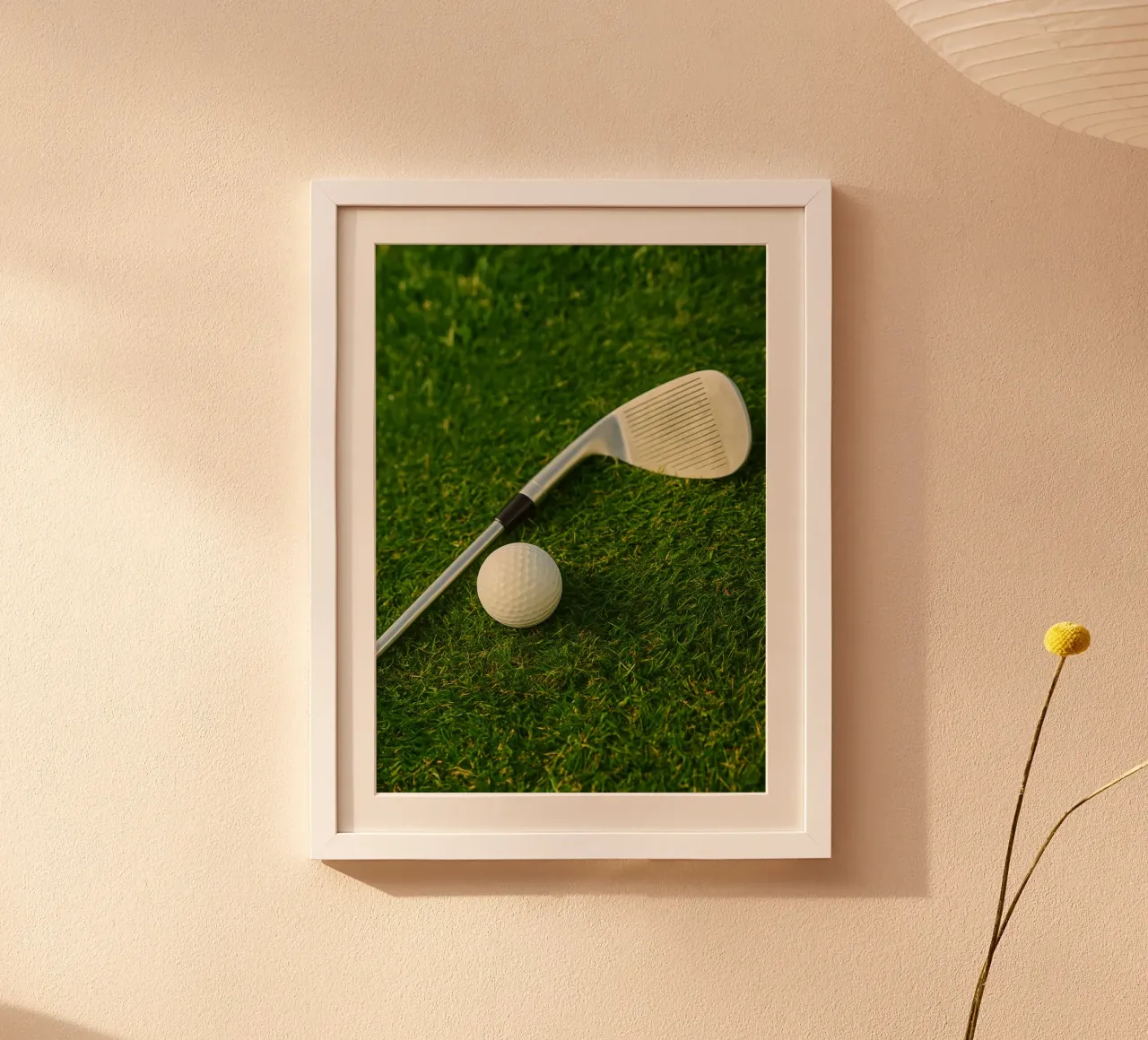 Fotografia retrò di golf con bastone e pallina poster da viantishop