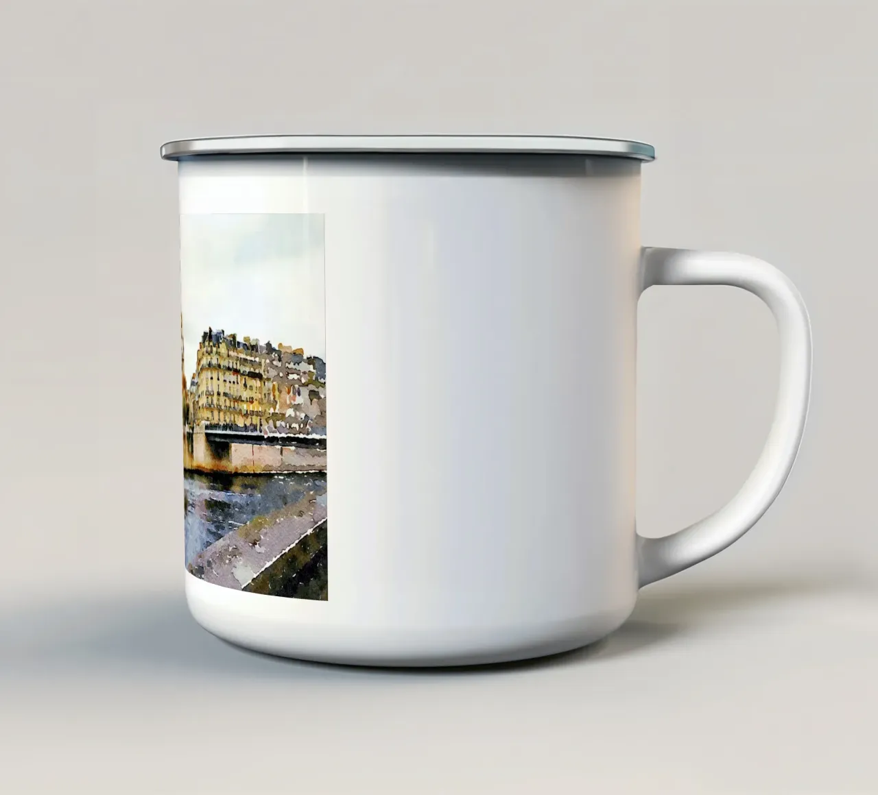 A Parigi tazza in smalto da Massimo Frascogna