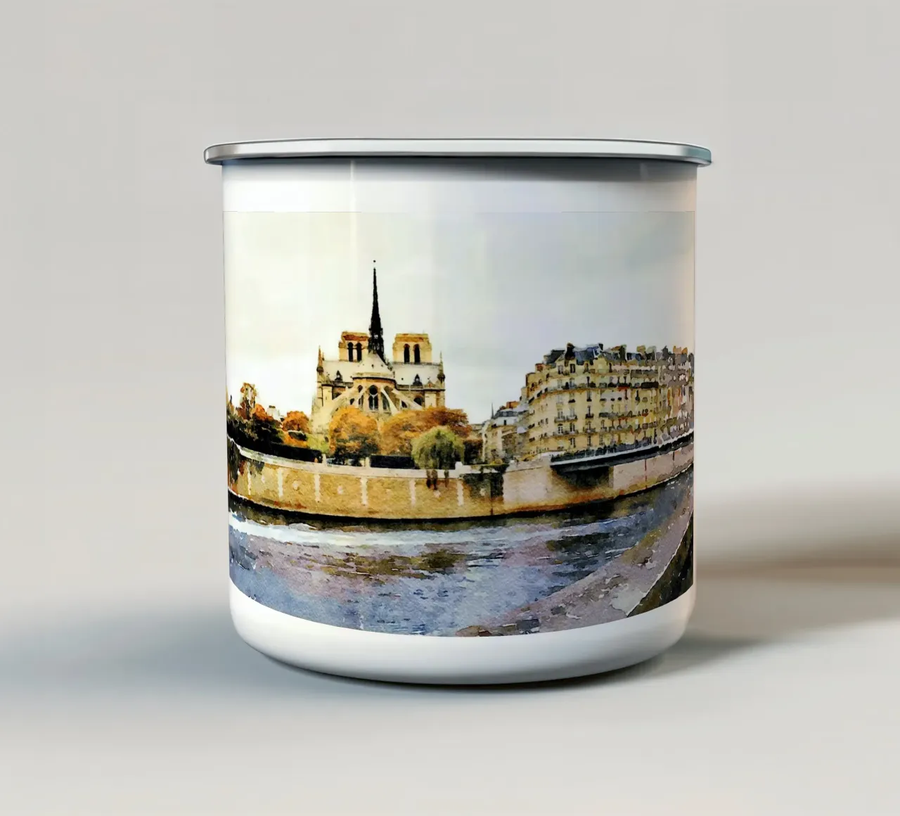 A Parigi tazza in smalto da Massimo Frascogna