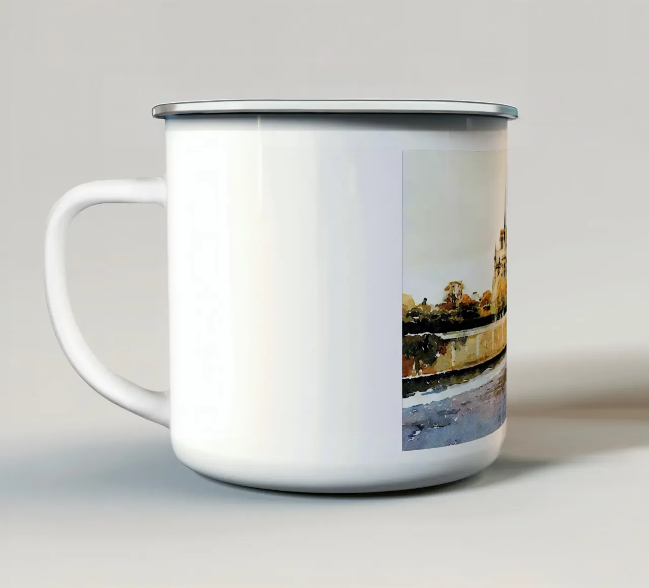 A Parigi tazza in smalto da Massimo Frascogna